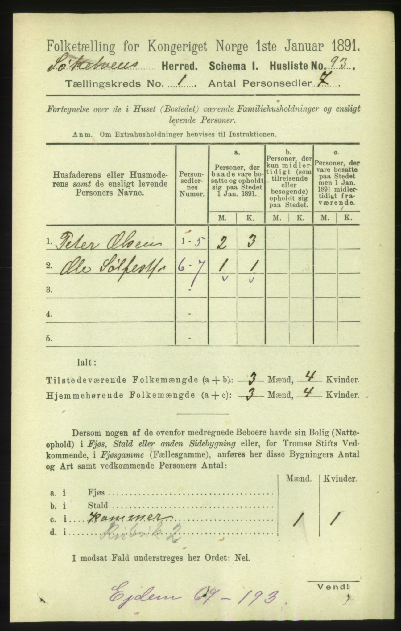 RA, Folketelling 1891 for 1528 Sykkylven herred, 1891, s. 108