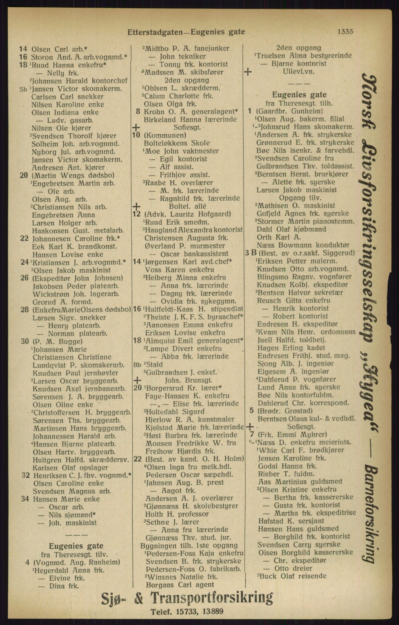 Kristiania/Oslo adressebok, PUBL/-, 1916, s. 1335