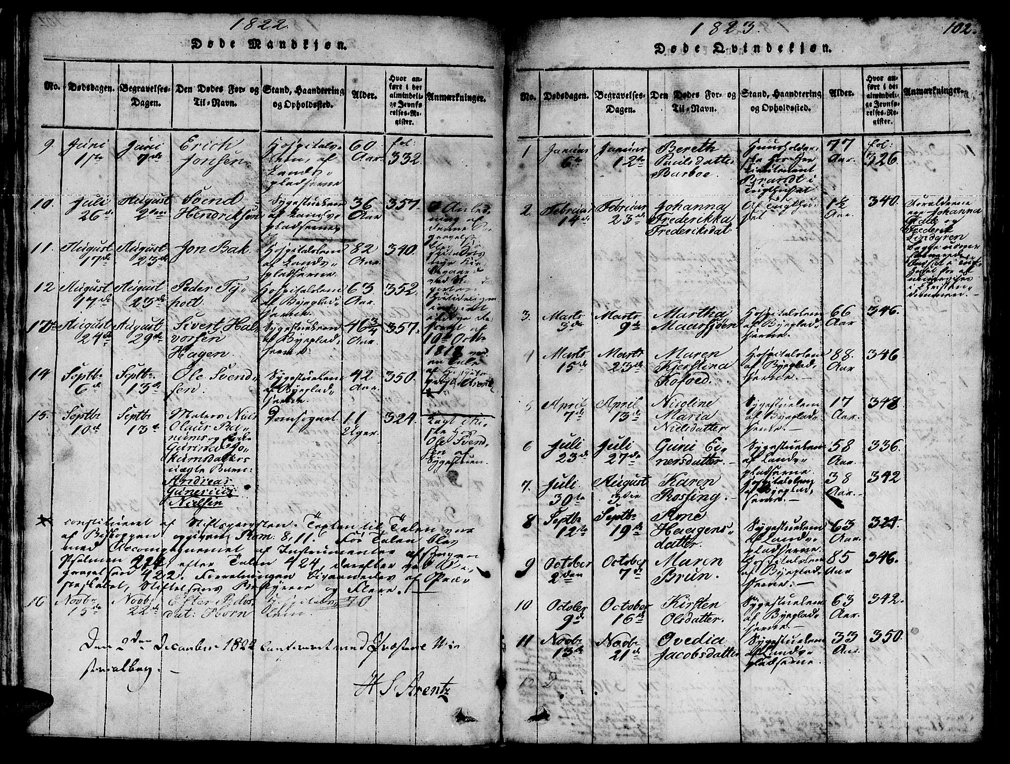 Ministerialprotokoller, klokkerbøker og fødselsregistre - Sør-Trøndelag, AV/SAT-A-1456/623/L0478: Klokkerbok nr. 623C01, 1815-1873, s. 102