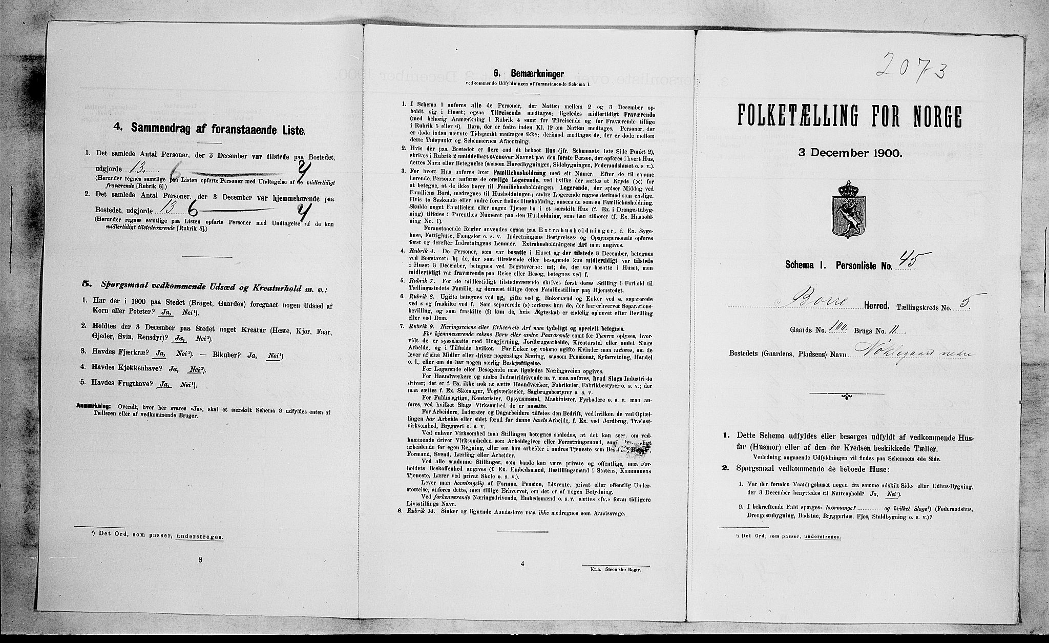 RA, Folketelling 1900 for 0717 Borre herred, 1900, s. 897