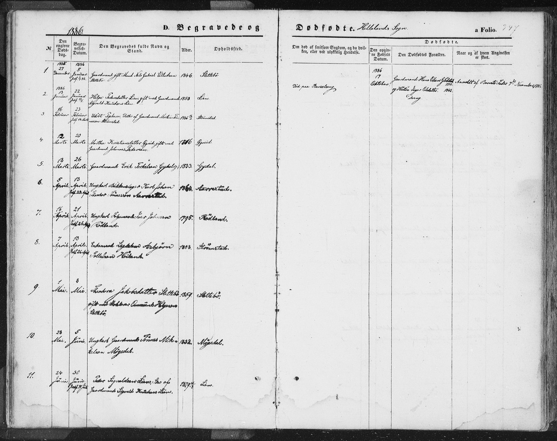 Helleland sokneprestkontor, SAST/A-101810: Ministerialbok nr. A 7.2, 1863-1886, s. 347