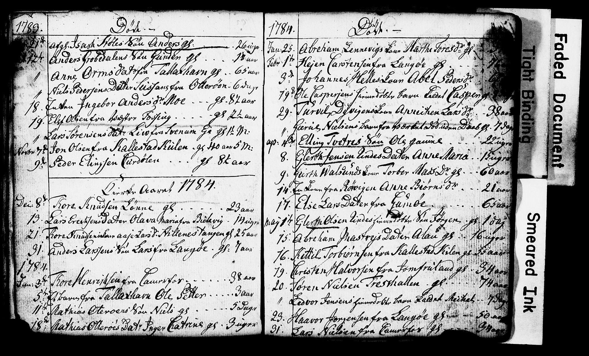 Sannidal kirkebøker, AV/SAKO-A-296/G/Ga/L0001: Klokkerbok nr. 1, 1782-1816