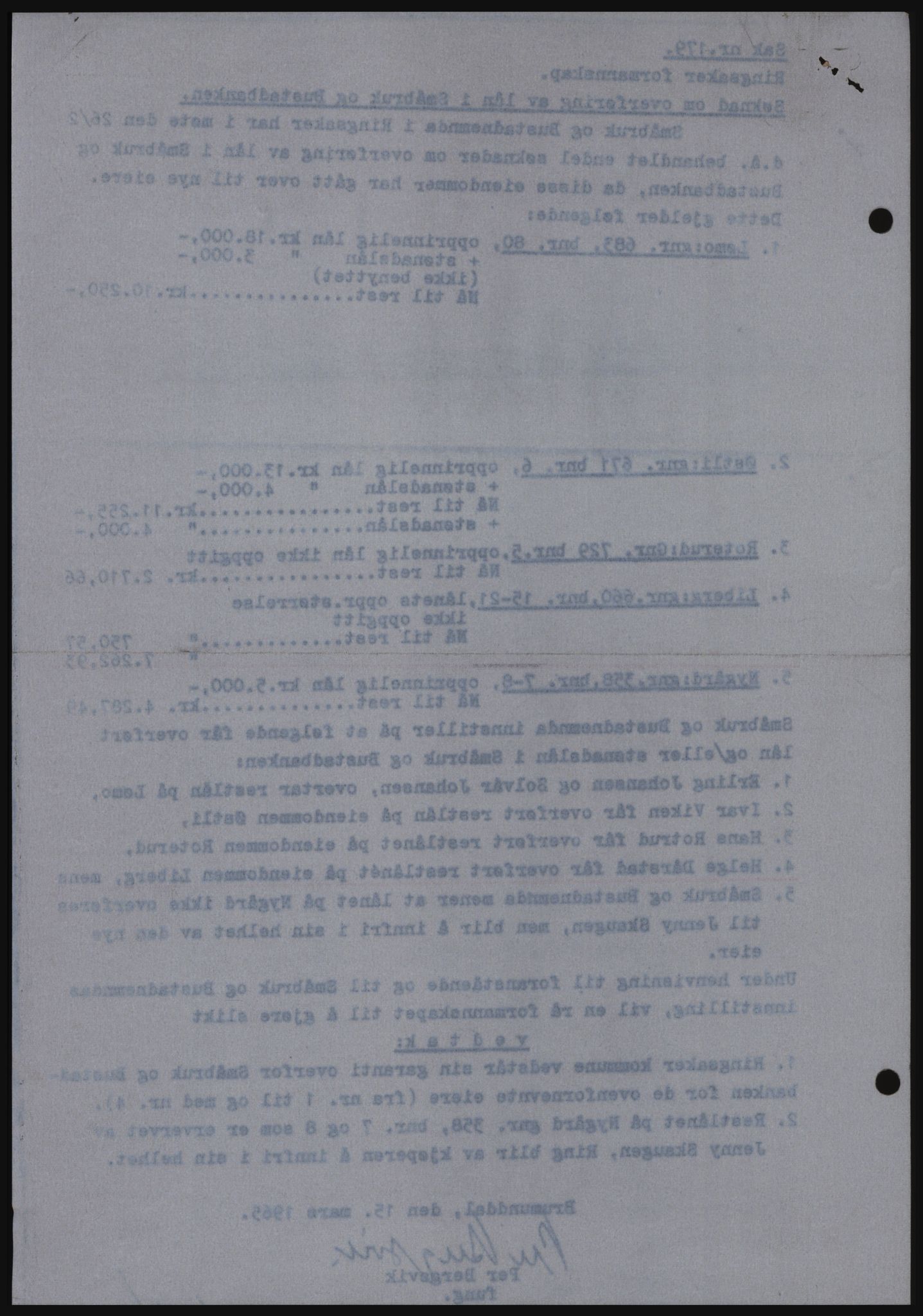 Nord-Hedmark sorenskriveri, SAH/TING-012/H/Hc/L0021: Pantebok nr. 21, 1964-1965, Dagboknr: 1632/1965