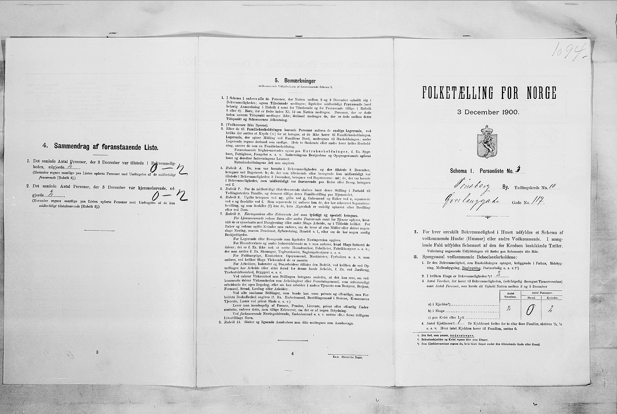 RA, Folketelling 1900 for 0705 Tønsberg kjøpstad, 1900, s. 1438