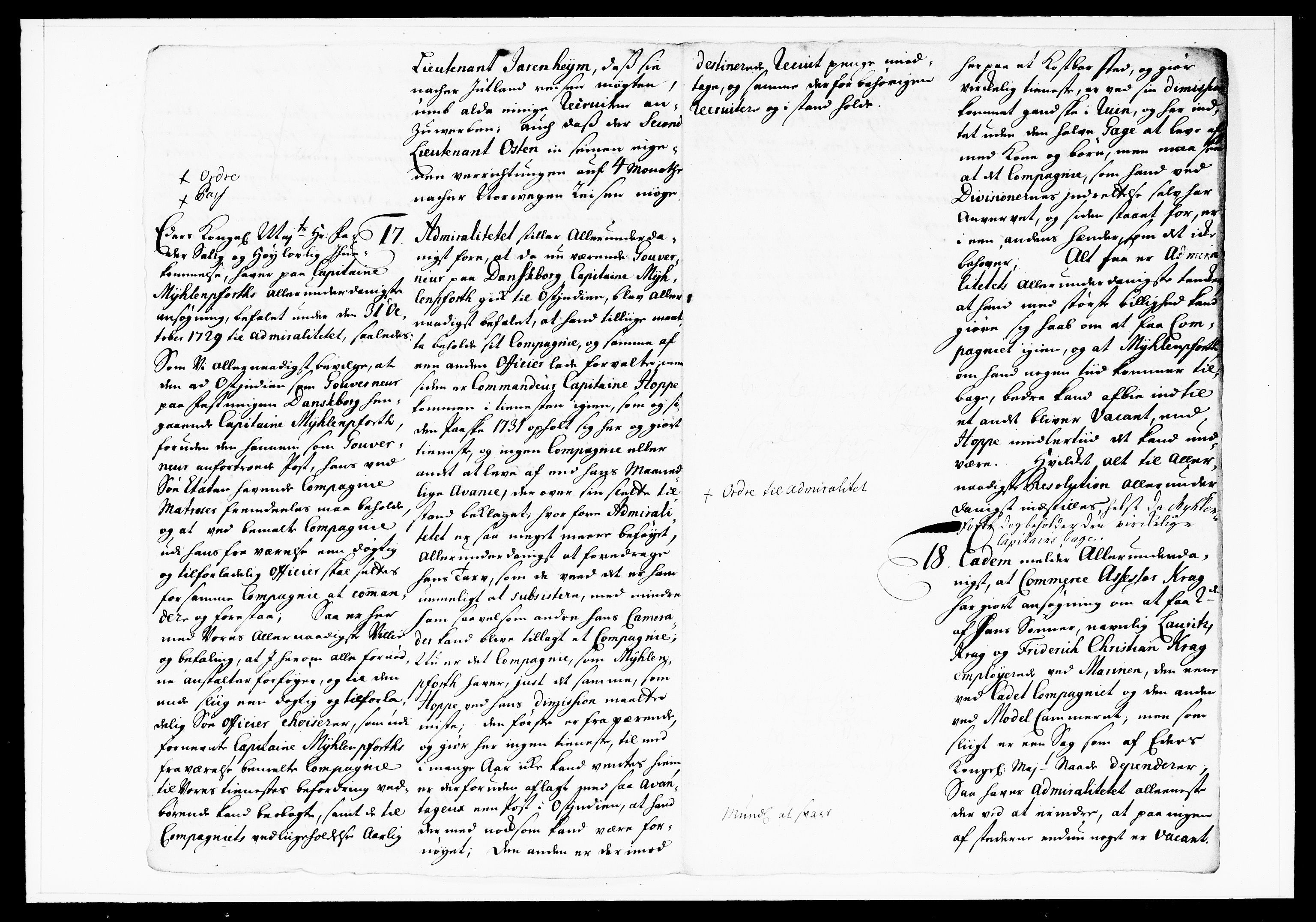 Krigskollegiet, Krigskancelliet, DRA/A-0006/-/1103-1107: Refererede sager, 1732, s. 143