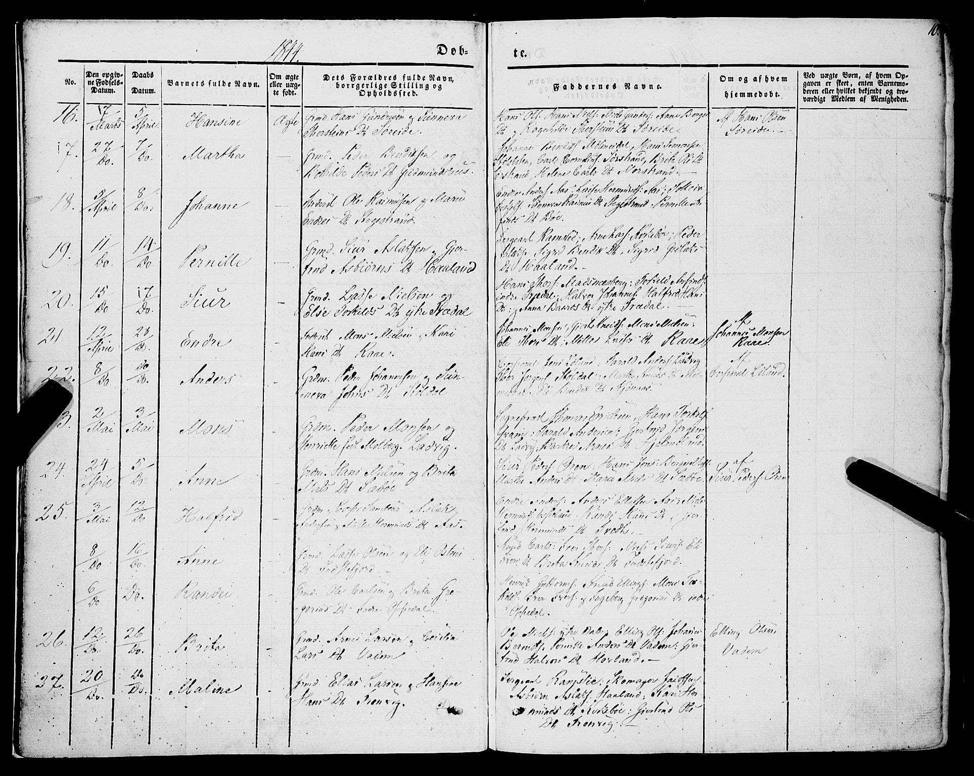 Lavik sokneprestembete, AV/SAB-A-80901: Ministerialbok nr. A 3, 1843-1863, s. 10