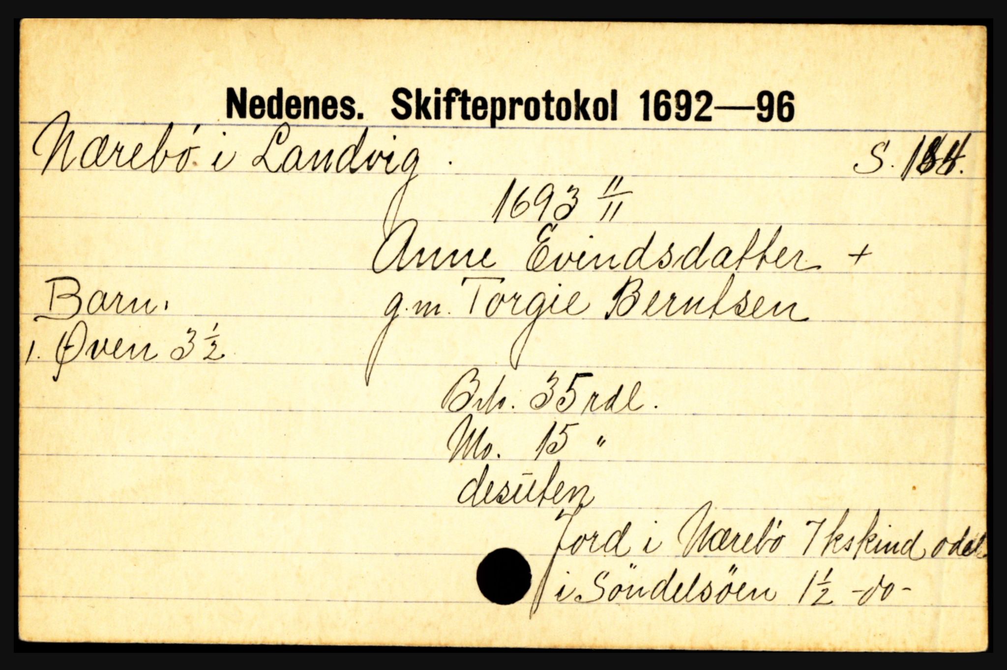 Nedenes sorenskriveri før 1824, AV/SAK-1221-0007/H, s. 22433