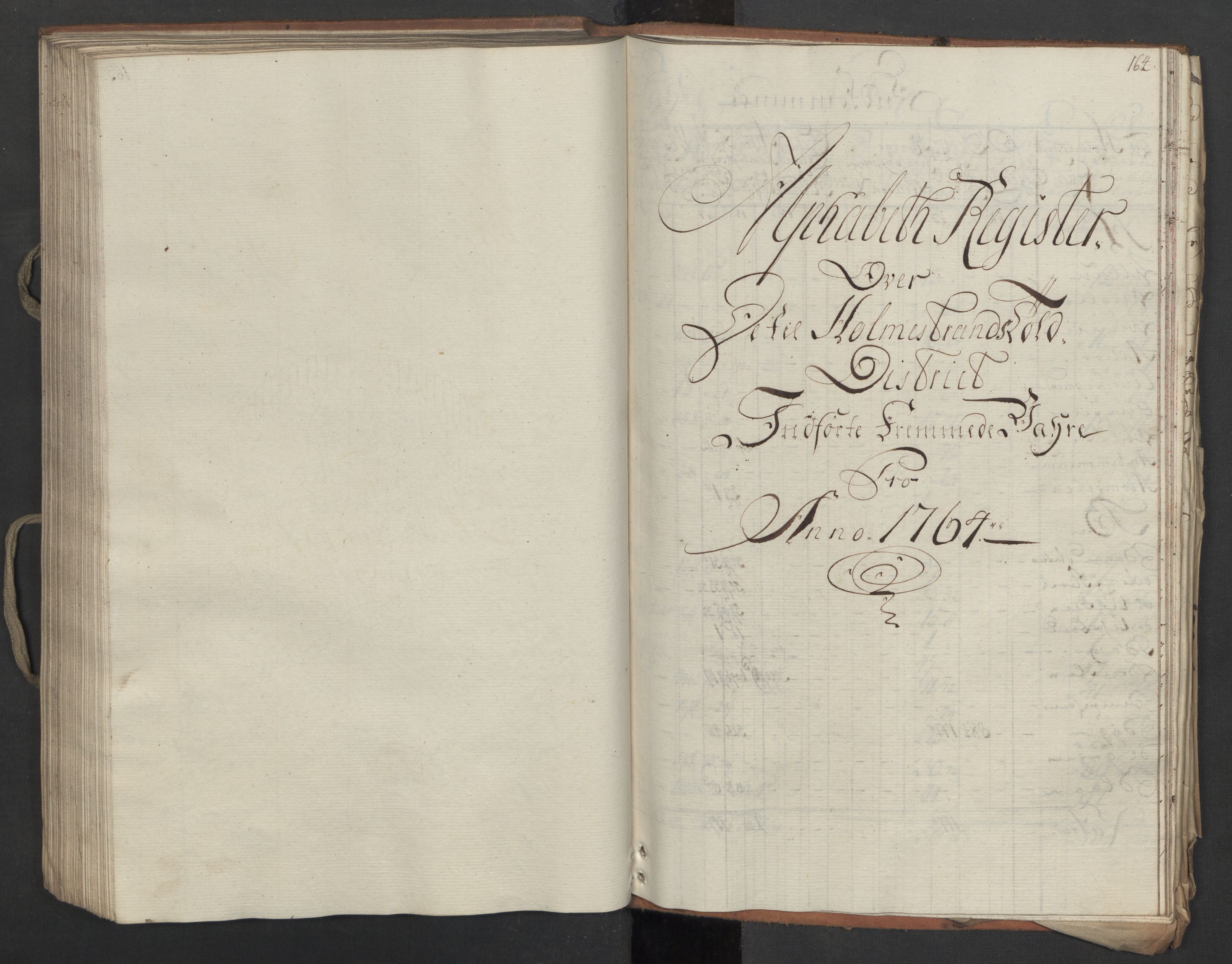 Generaltollkammeret, tollregnskaper, AV/RA-EA-5490/R09/L0037/0001: Tollregnskaper Holmestrand / Inngående hovedtollbok, 1764, s. 163b-164a