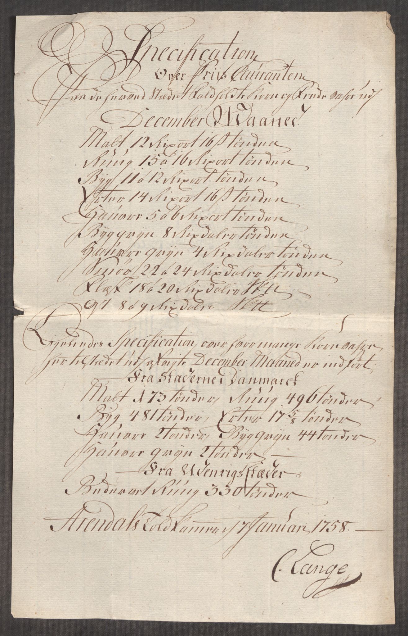 Rentekammeret inntil 1814, Realistisk ordnet avdeling, AV/RA-EA-4070/Oe/L0005: [Ø1]: Priskuranter, 1753-1757, s. 899