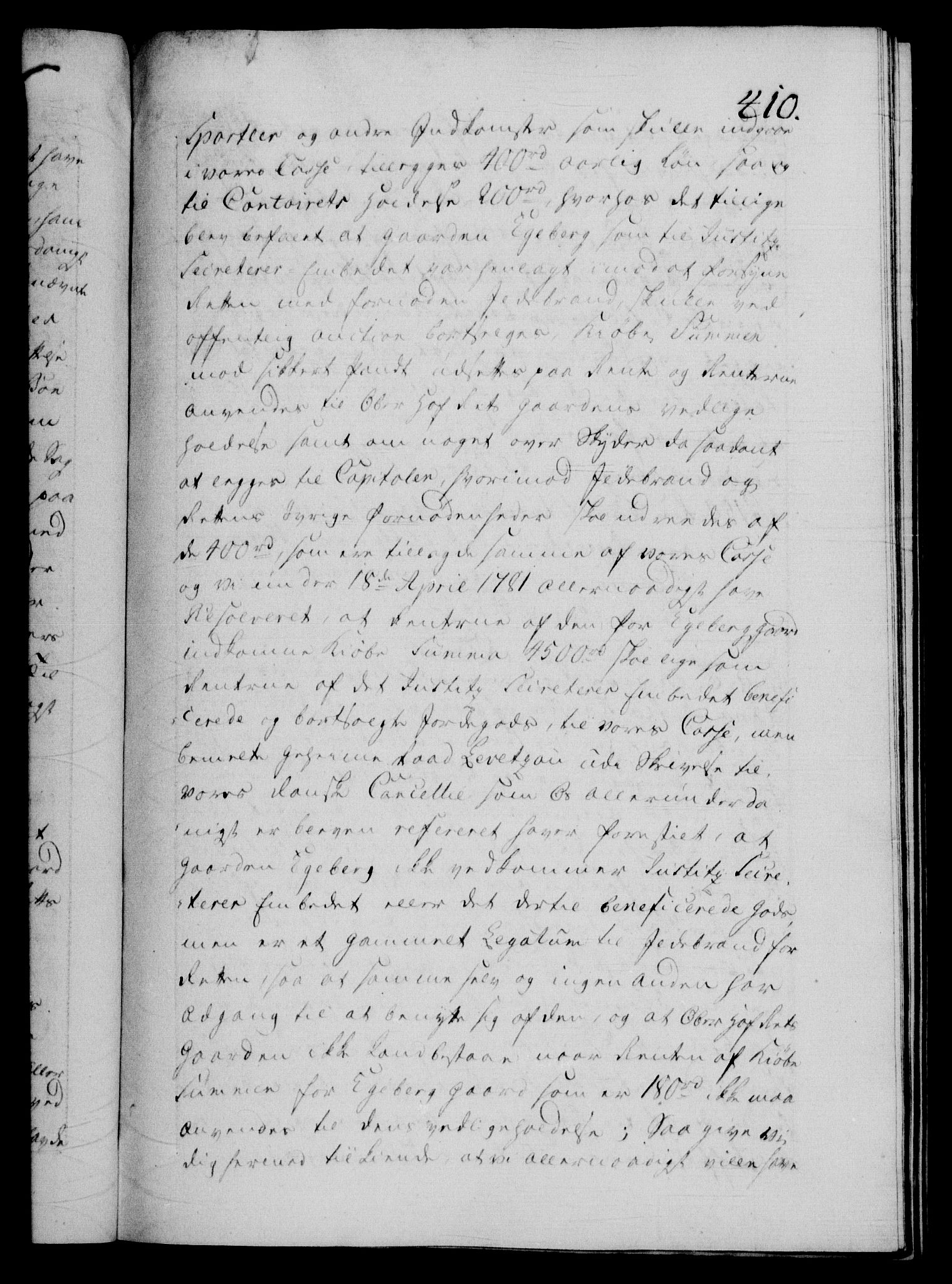 Danske Kanselli 1572-1799, AV/RA-EA-3023/F/Fc/Fca/Fcab/L0043: Norske tegnelser, 1782-1786, s. 410a