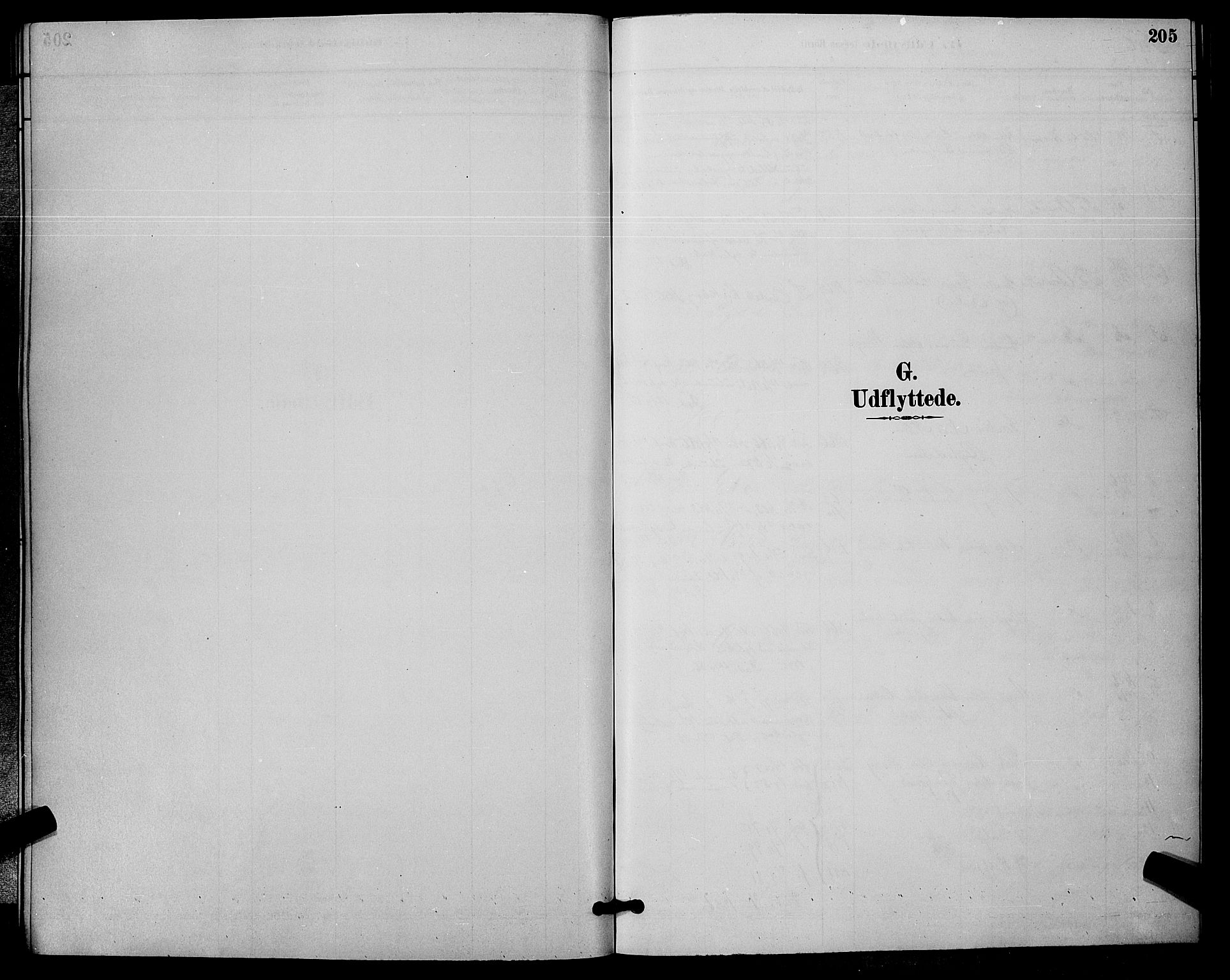 Nore kirkebøker, SAKO/A-238/G/Ga/L0003: Klokkerbok nr. I 3, 1886-1903, s. 205