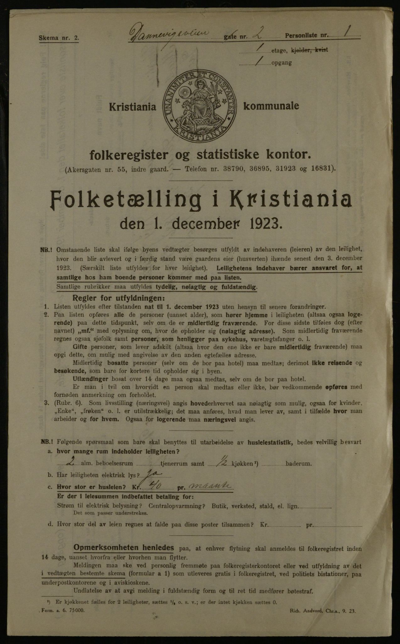 OBA, Kommunal folketelling 1.12.1923 for Kristiania, 1923, s. 16873