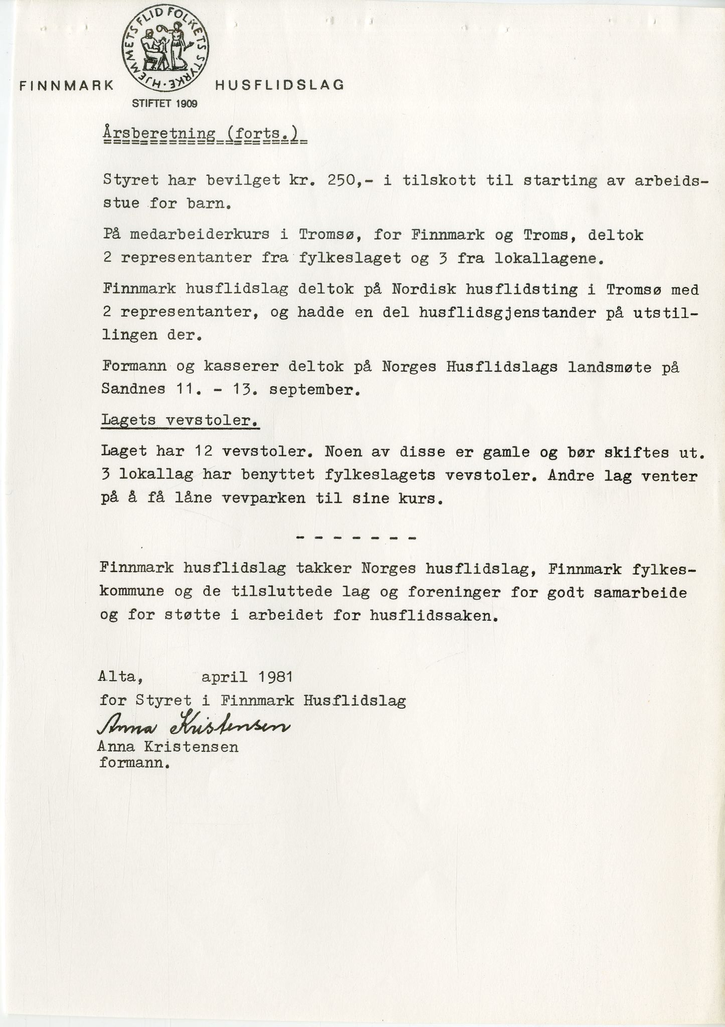 Finnmark Husflidslag, FMFB/A-1134/A/L0002: Møtebok, 1971-1983, s. 203