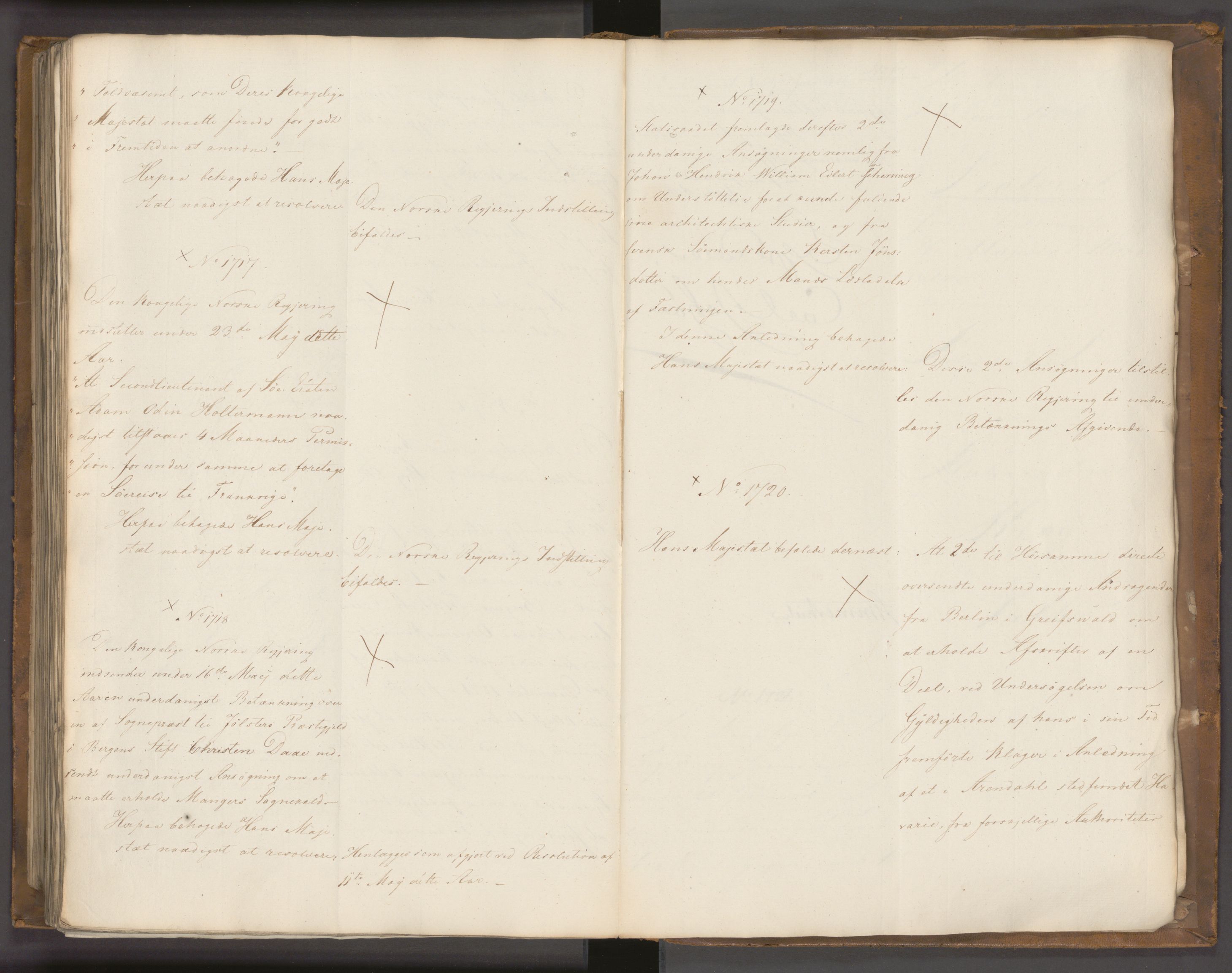Statsrådssekretariatet, AV/RA-S-1001/A/Ab/L0022: Kgl. res. nr. 1210-1721, 1. halvår, 1826