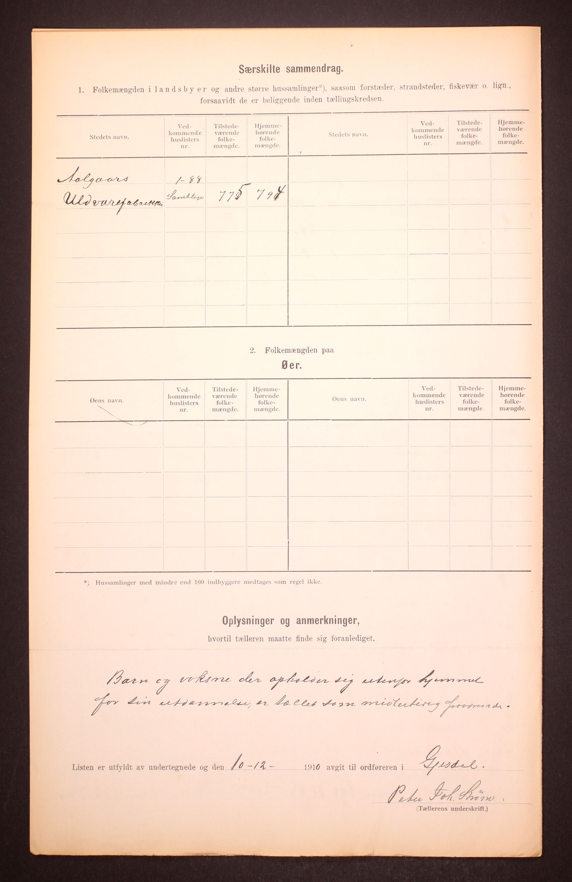 RA, Folketelling 1910 for 1122 Gjesdal herred, 1910, s. 6