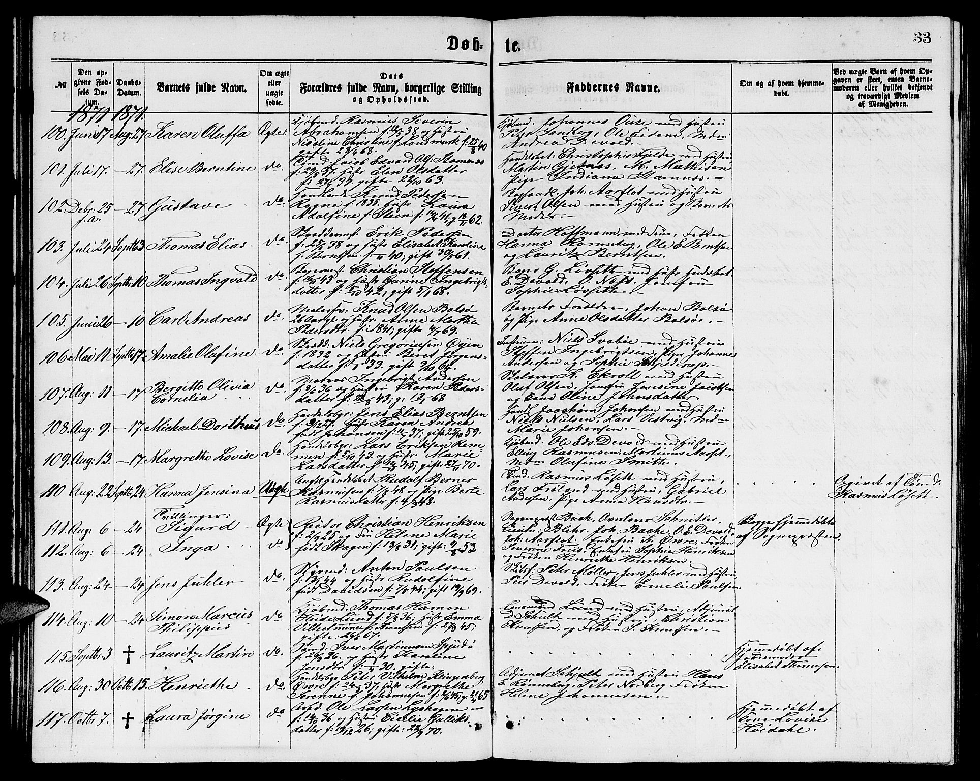 Ministerialprotokoller, klokkerbøker og fødselsregistre - Møre og Romsdal, AV/SAT-A-1454/529/L0465: Klokkerbok nr. 529C02, 1868-1877, s. 33