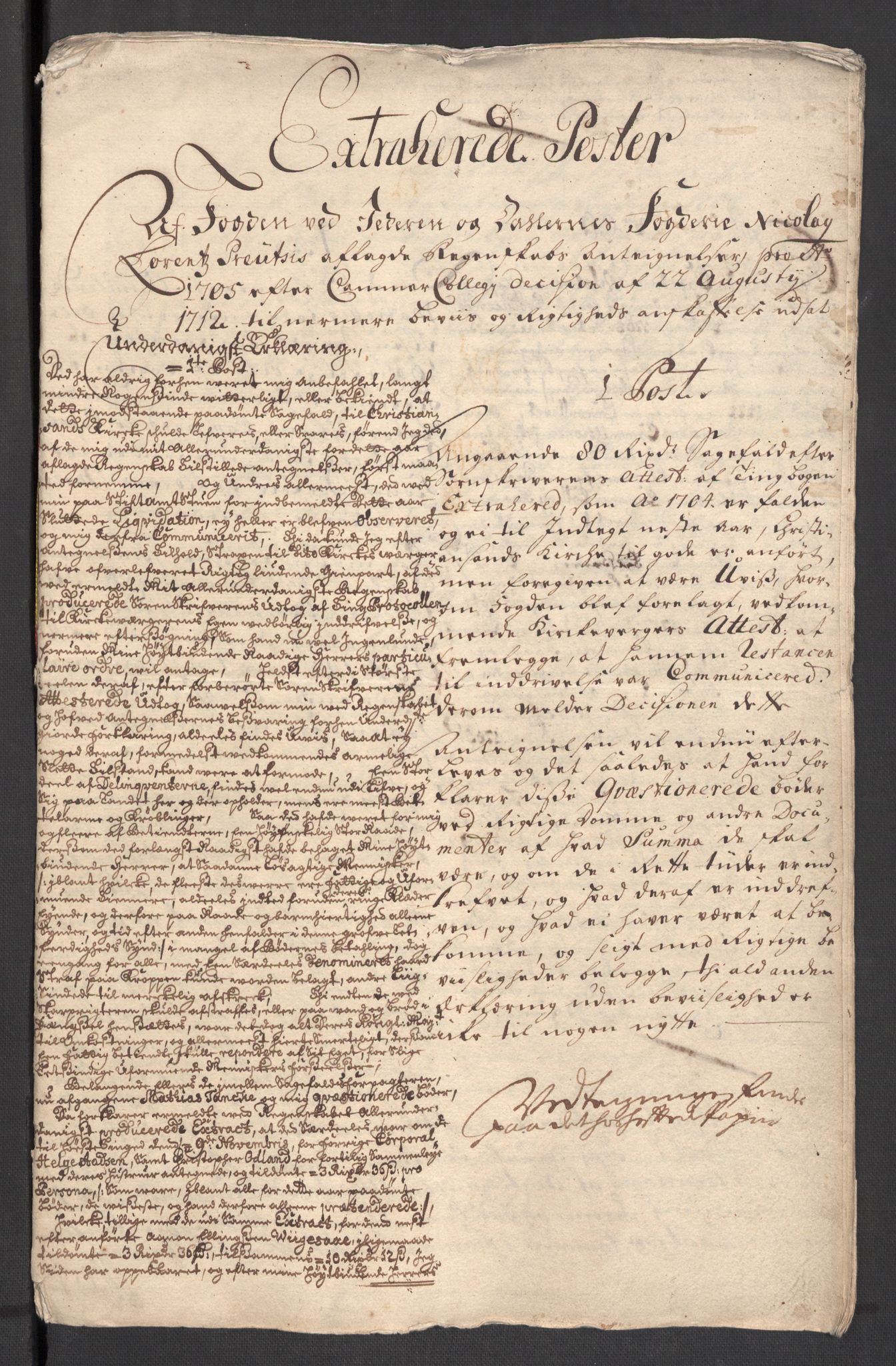 Rentekammeret inntil 1814, Reviderte regnskaper, Fogderegnskap, AV/RA-EA-4092/R46/L2733: Fogderegnskap Jæren og Dalane, 1705-1708, s. 104