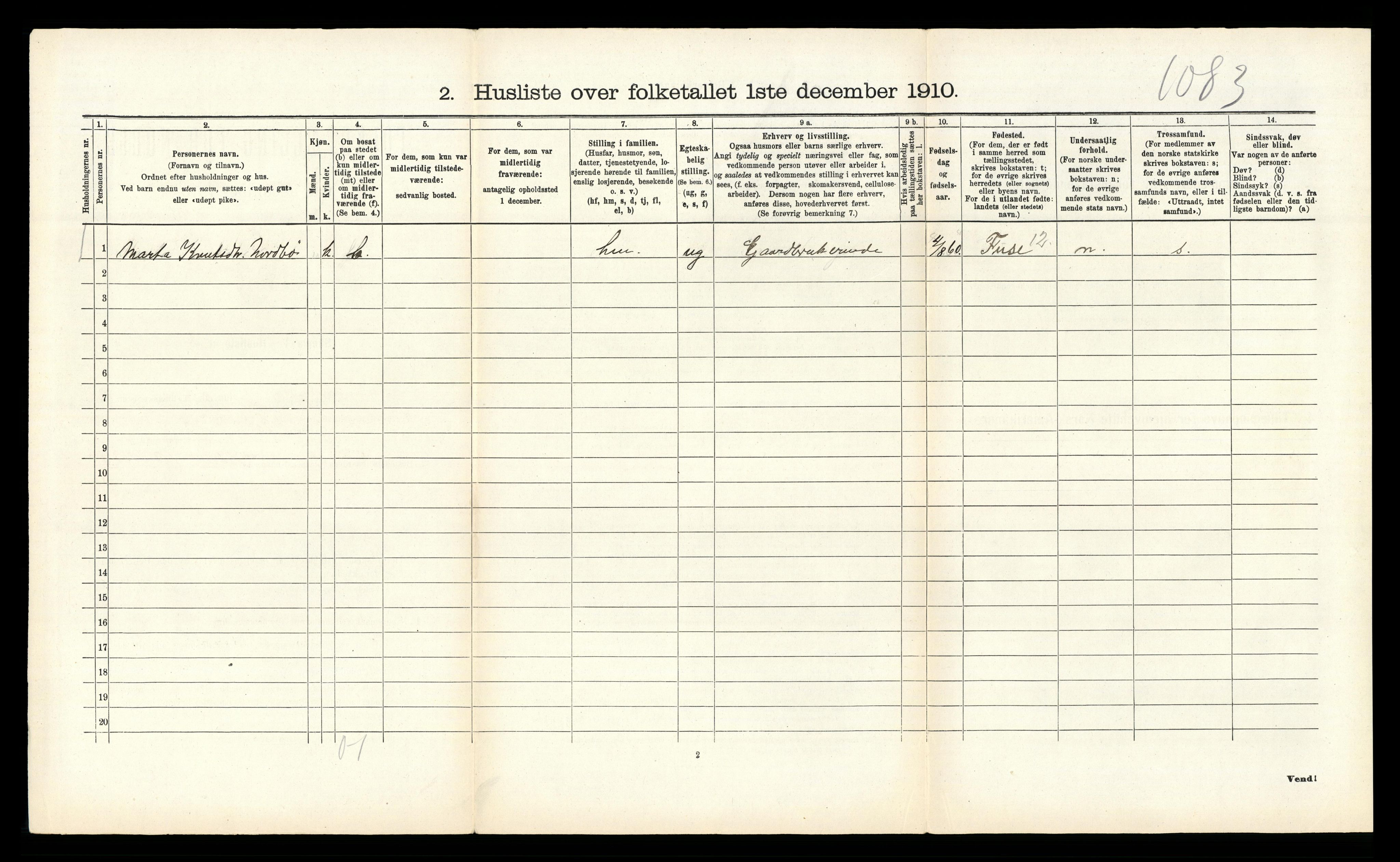 RA, Folketelling 1910 for 1242 Samnanger herred, 1910, s. 100