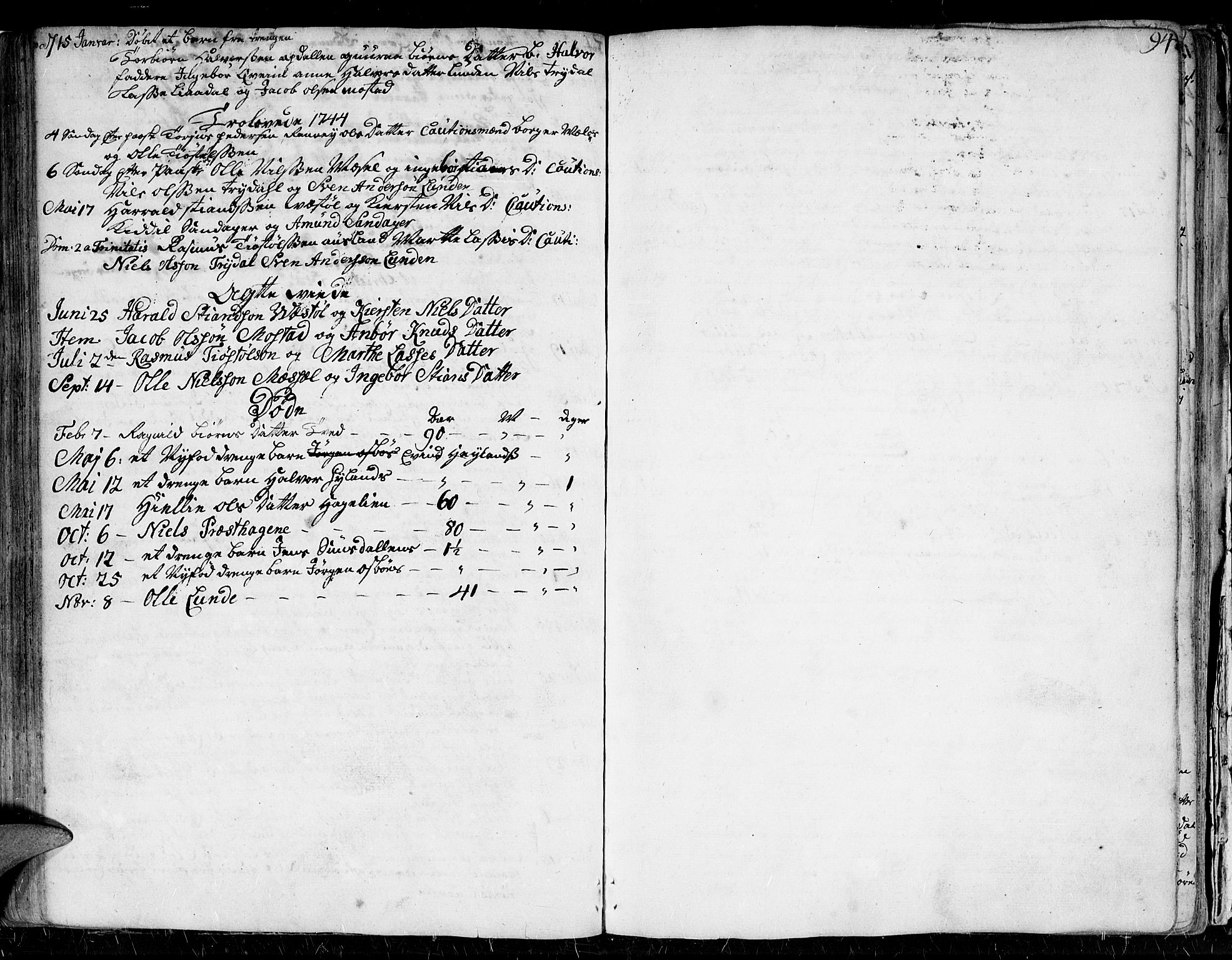 Gjerstad sokneprestkontor, SAK/1111-0014/F/Fa/Faa/L0002: Ministerialbok nr. A 2, 1717-1779, s. 94