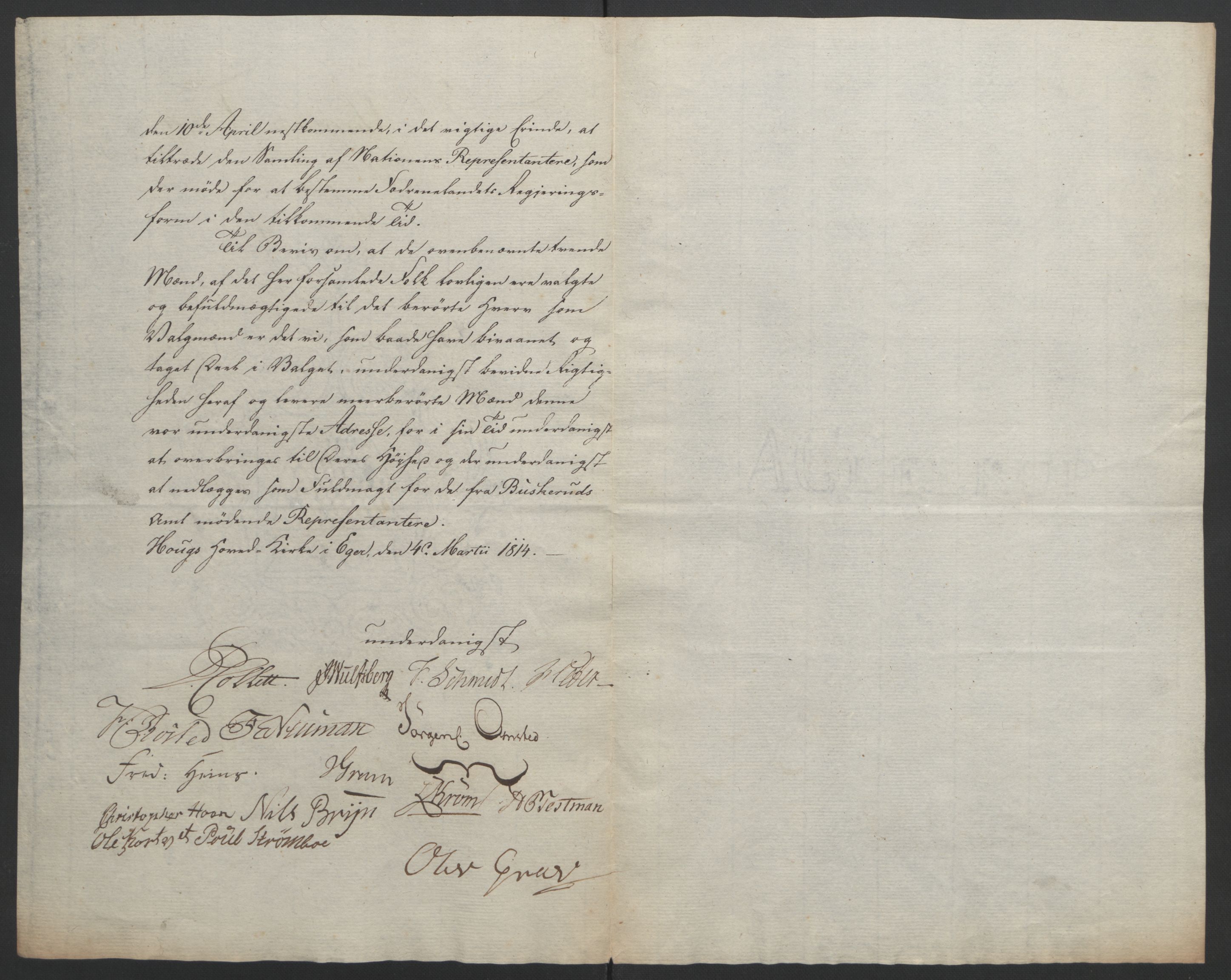Statsrådssekretariatet, RA/S-1001/D/Db/L0007: Fullmakter for Eidsvollsrepresentantene i 1814. , 1814, s. 309