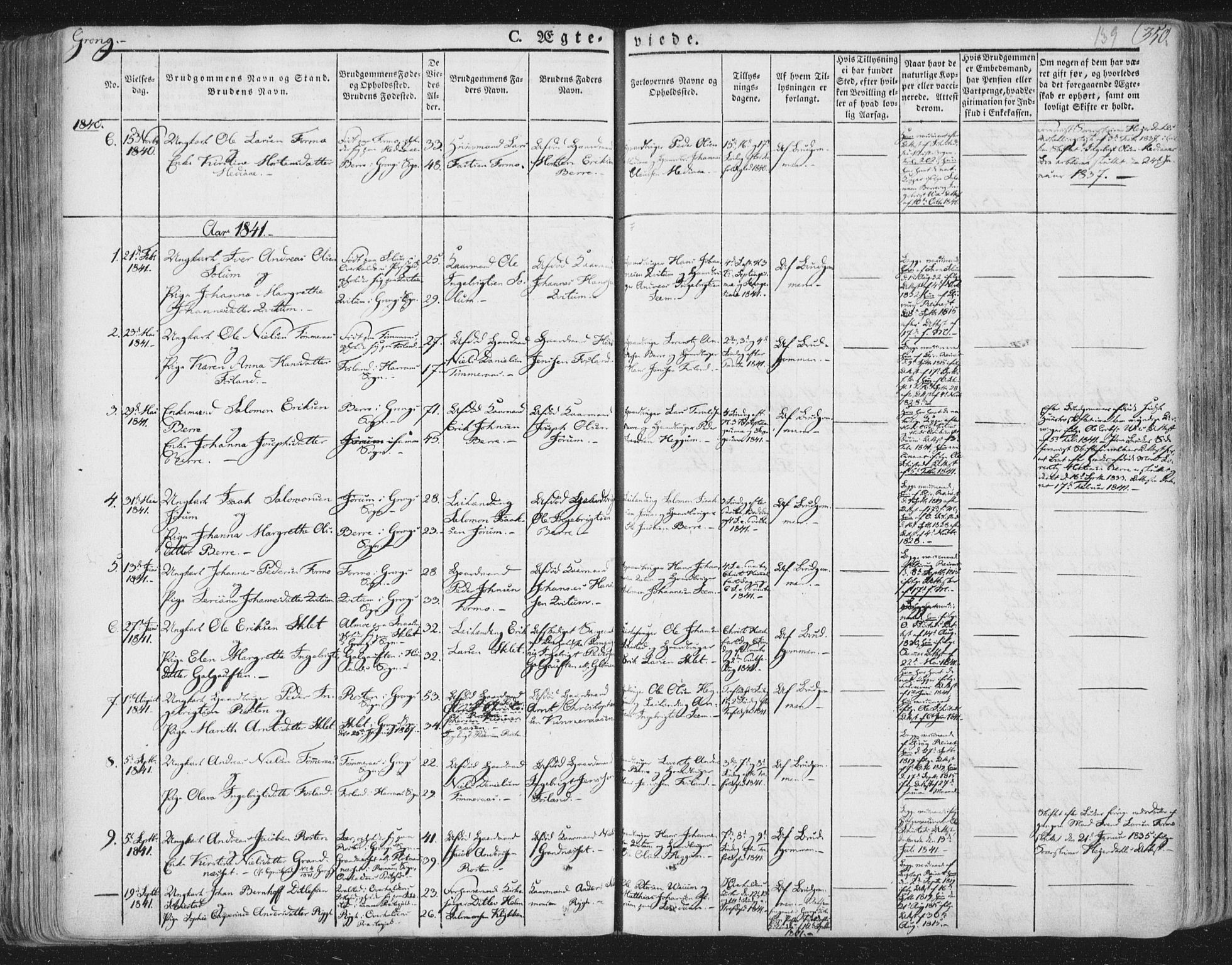 Ministerialprotokoller, klokkerbøker og fødselsregistre - Nord-Trøndelag, AV/SAT-A-1458/758/L0513: Ministerialbok nr. 758A02 /1, 1839-1868, s. 139