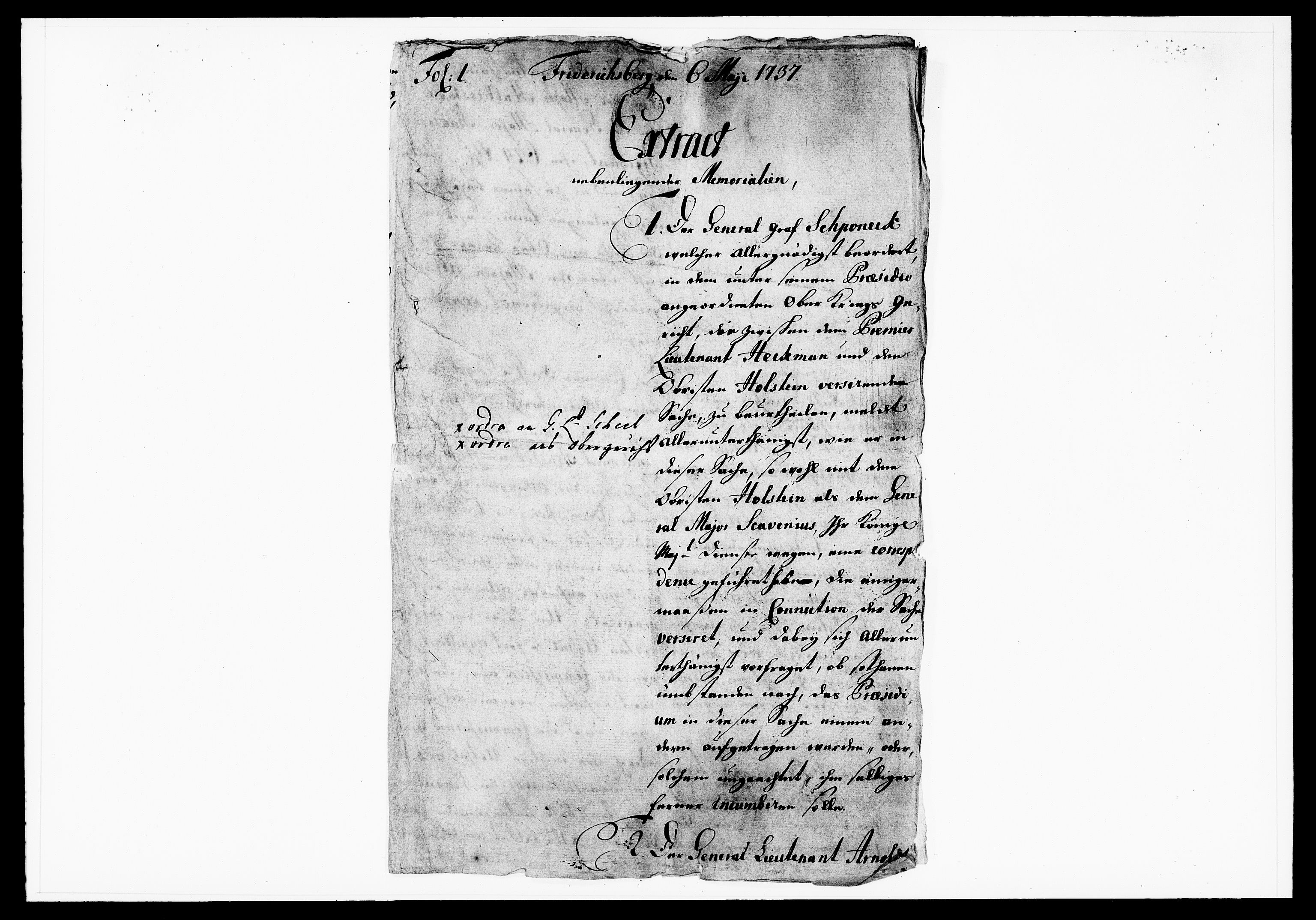 Krigskollegiet, Krigskancelliet, DRA/A-0006/-/1138-1142: Refererede sager, 1737, s. 166