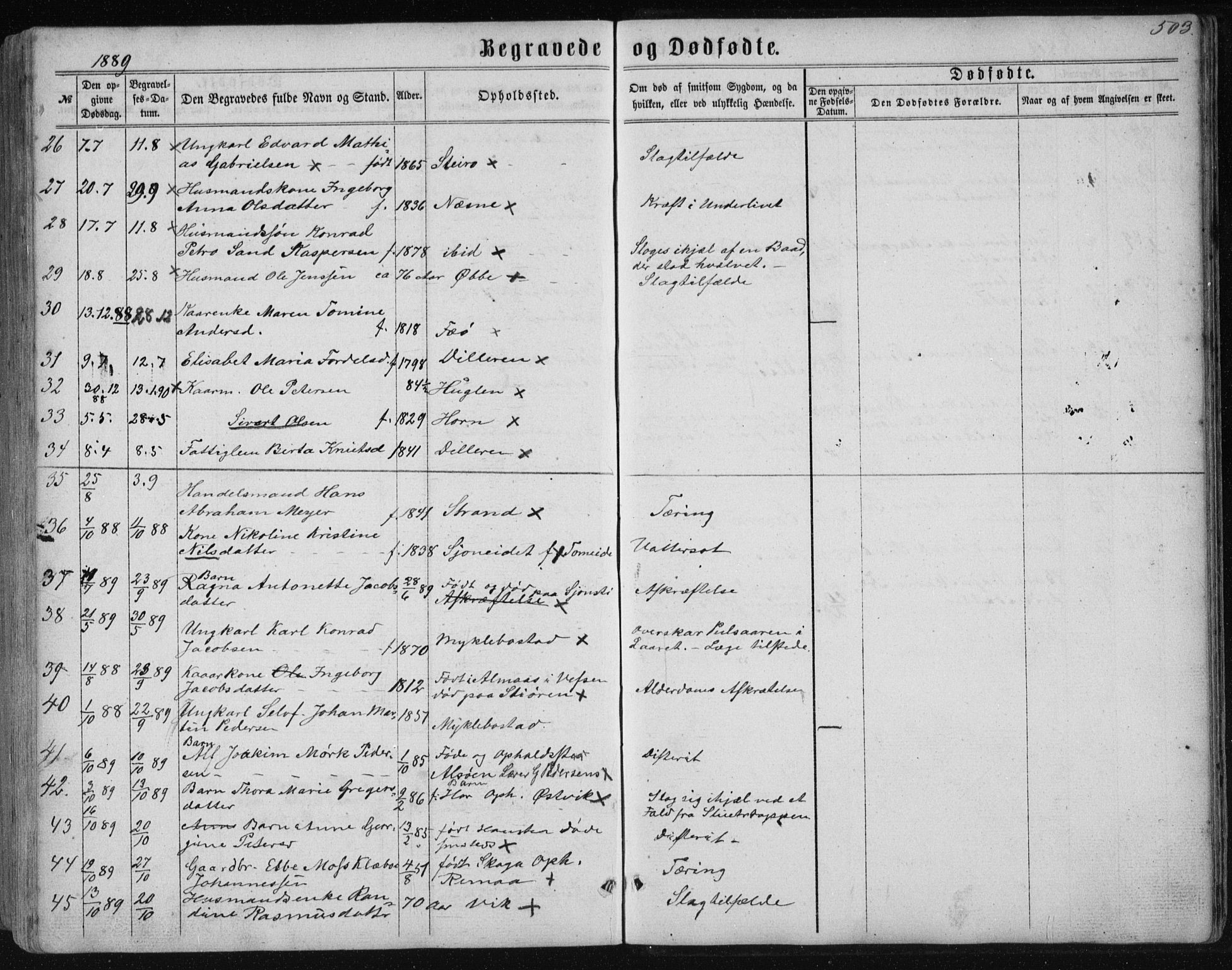 Ministerialprotokoller, klokkerbøker og fødselsregistre - Nordland, AV/SAT-A-1459/838/L0556: Klokkerbok nr. 838C03, 1861-1893, s. 503