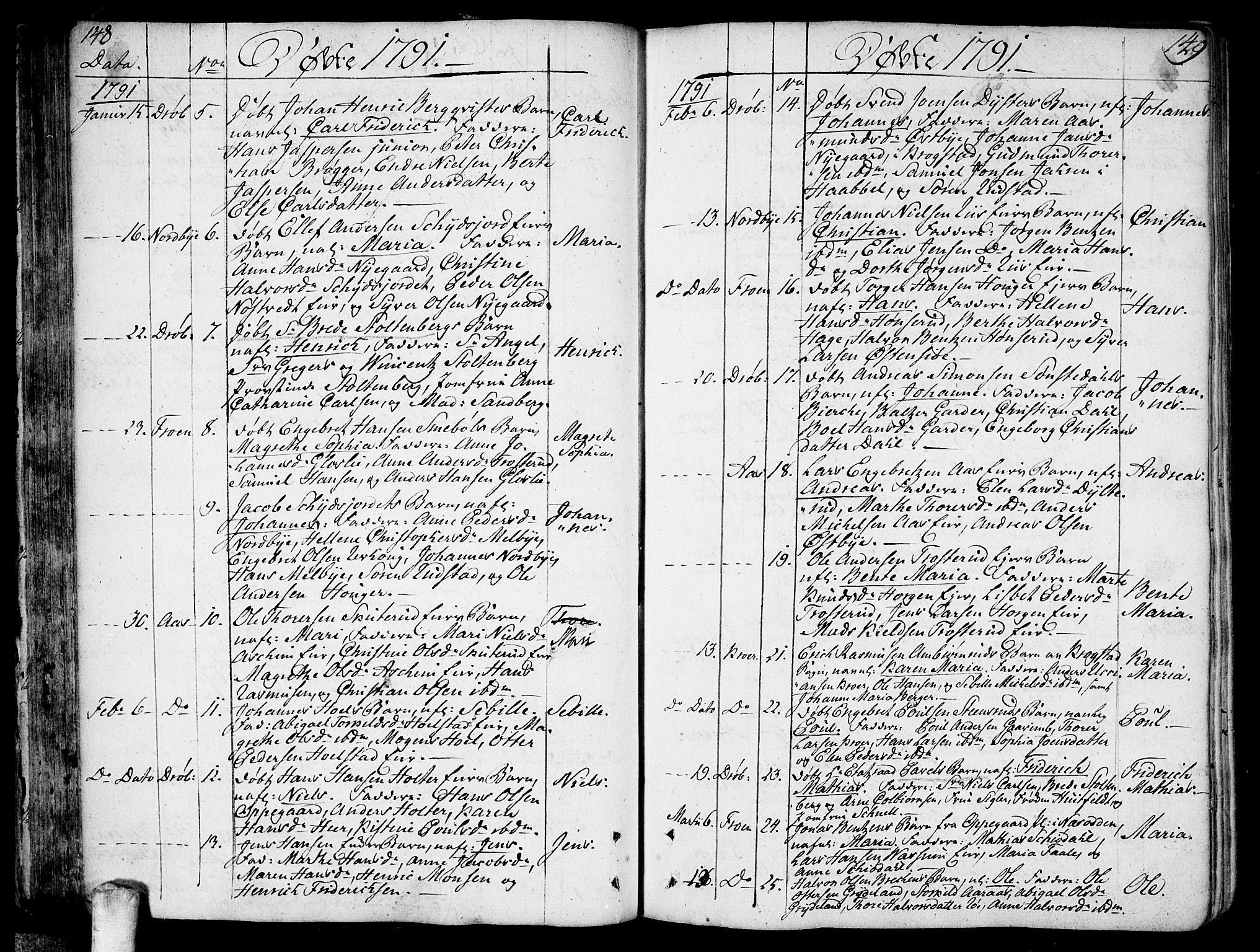 Ås prestekontor Kirkebøker, AV/SAO-A-10894/F/Fa/L0002: Ministerialbok nr. I 2, 1778-1813, s. 148-149