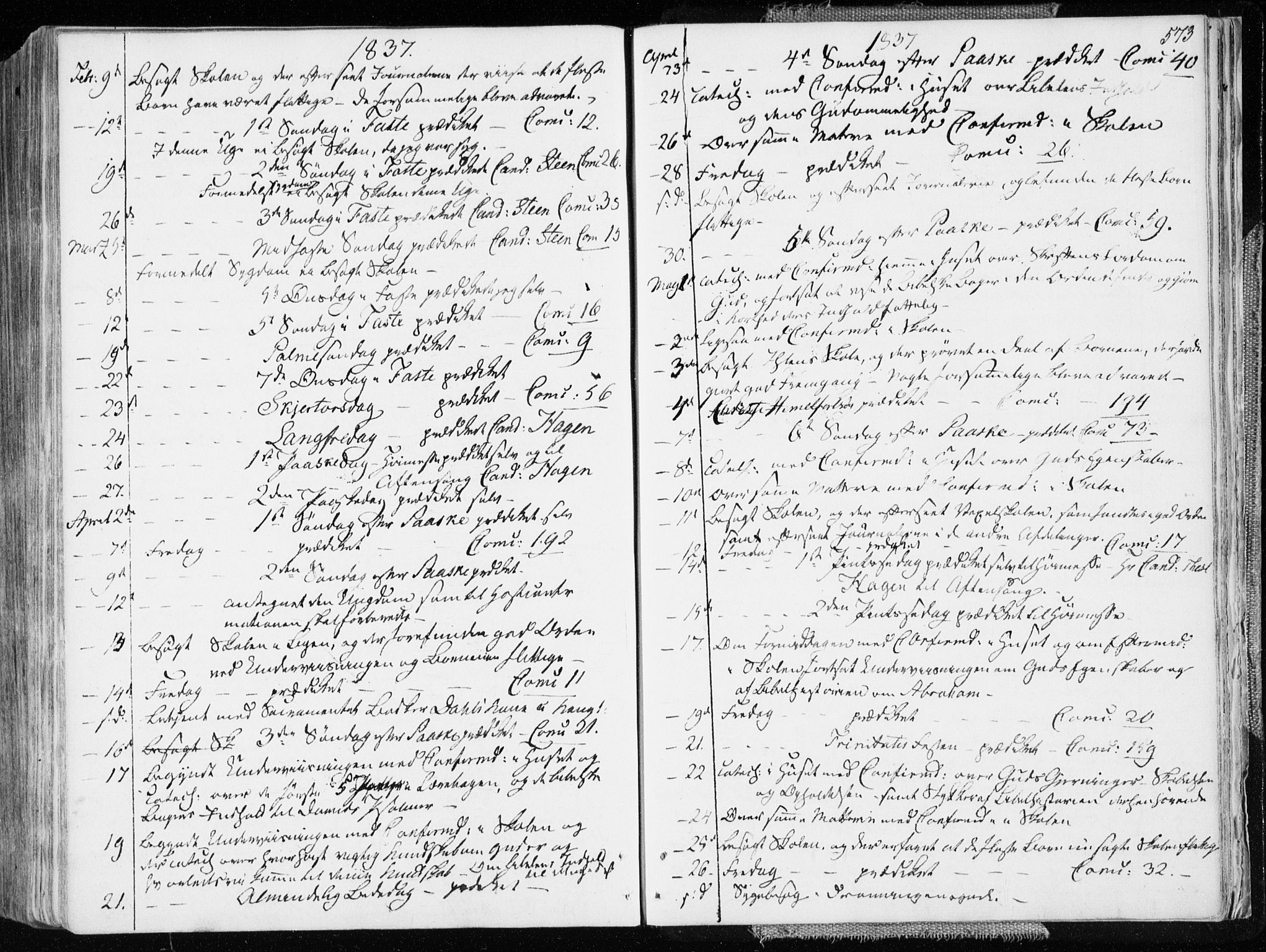 Ministerialprotokoller, klokkerbøker og fødselsregistre - Sør-Trøndelag, AV/SAT-A-1456/601/L0047: Ministerialbok nr. 601A15, 1831-1839, s. 573