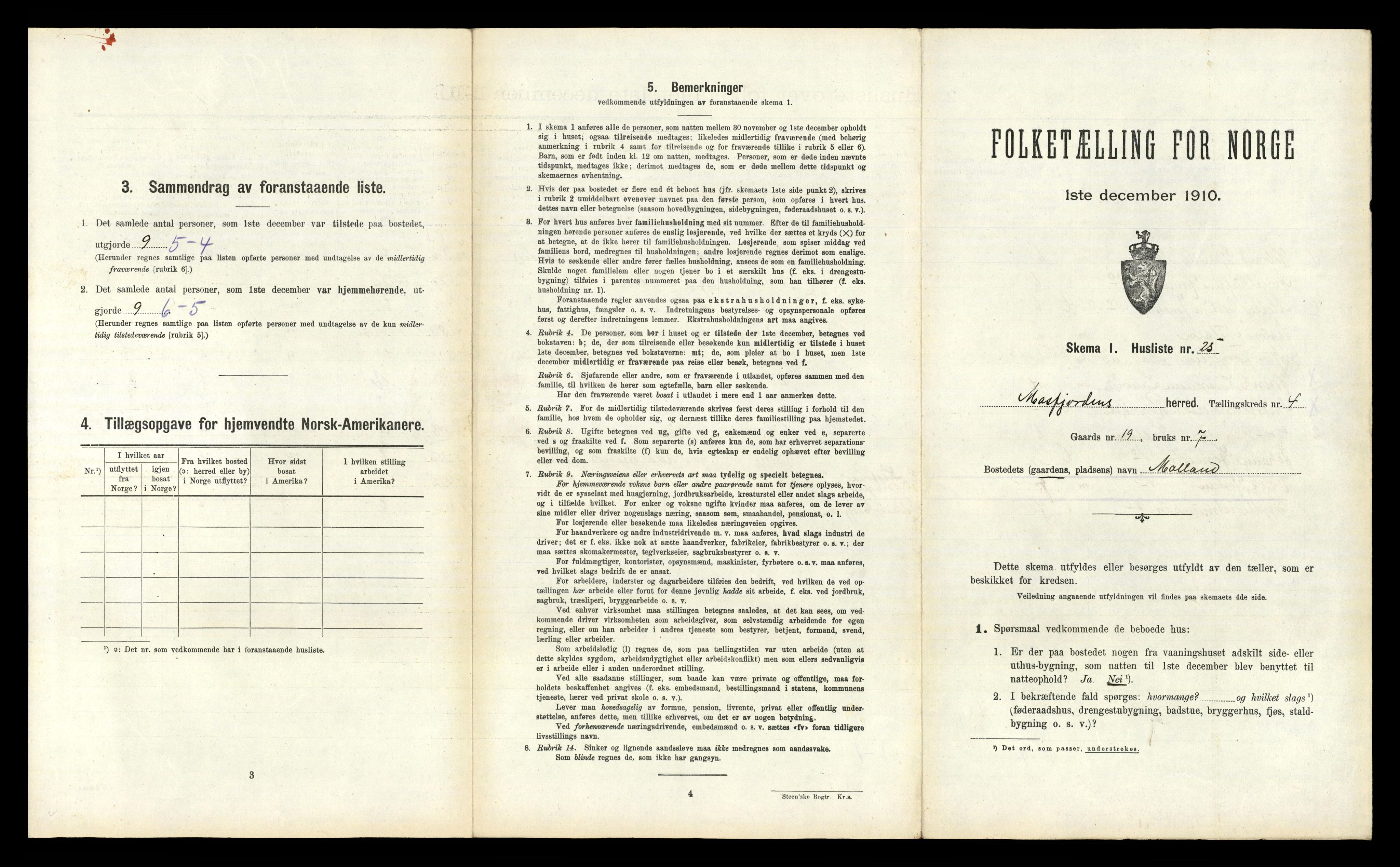 RA, Folketelling 1910 for 1266 Masfjorden herred, 1910, s. 298