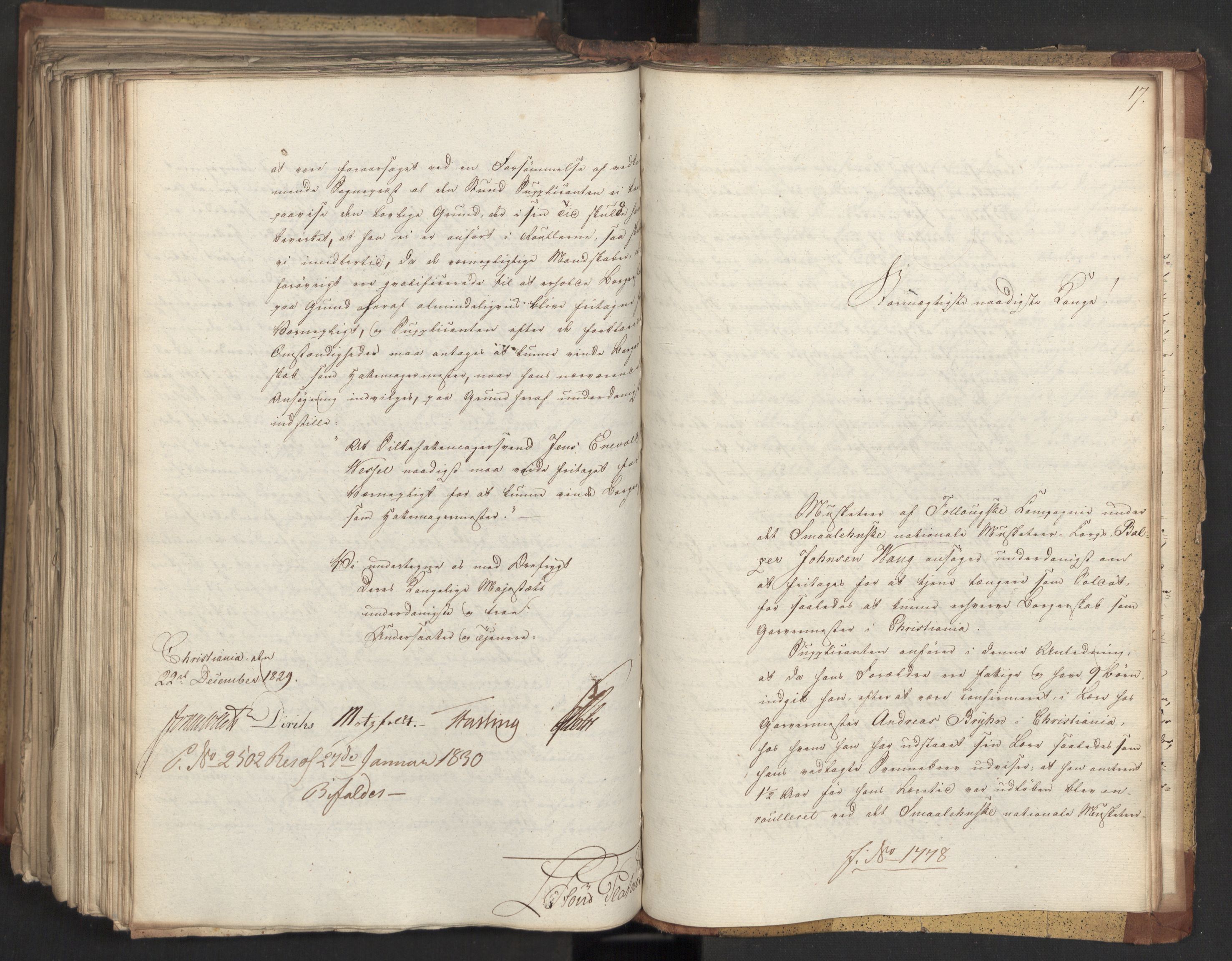 Statsrådsavdelingen i Stockholm, AV/RA-S-1003/D/Da/L0062: Regjeringsinnstillinger nr. 1667-1787, 1829, s. 409