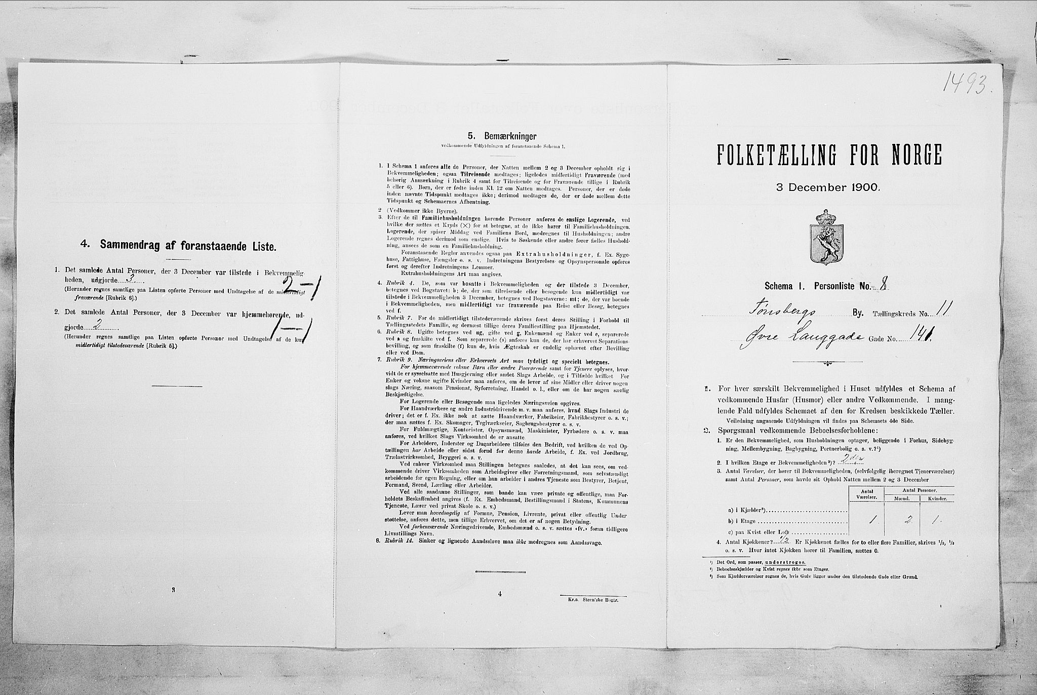 RA, Folketelling 1900 for 0705 Tønsberg kjøpstad, 1900, s. 1629