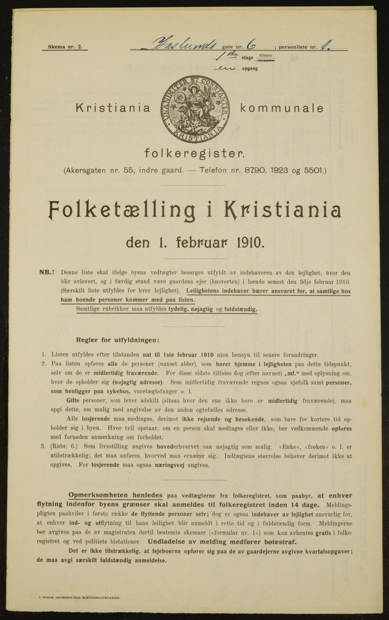 OBA, Kommunal folketelling 1.2.1910 for Kristiania, 1910, s. 33230