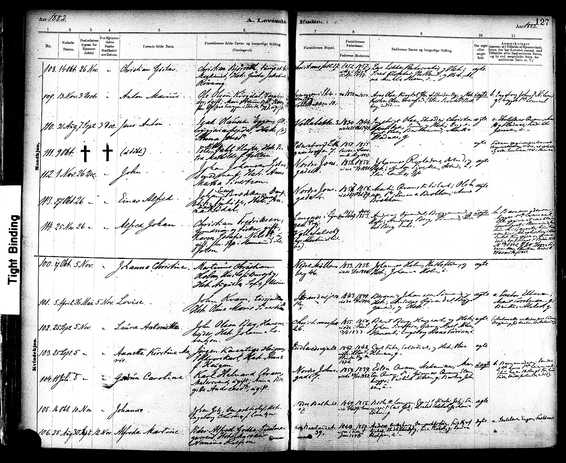 Ministerialprotokoller, klokkerbøker og fødselsregistre - Sør-Trøndelag, SAT/A-1456/604/L0188: Ministerialbok nr. 604A09, 1878-1892, s. 127