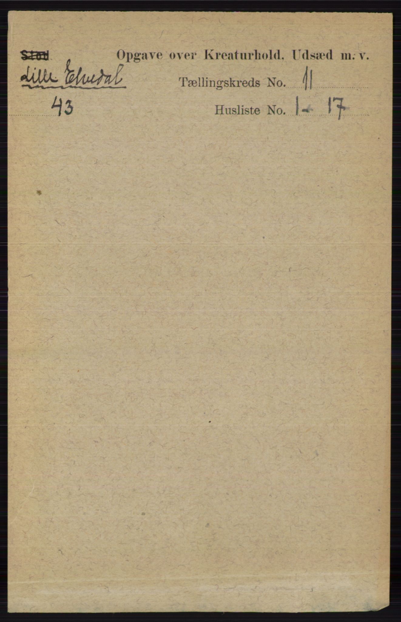 RA, Folketelling 1891 for 0438 Lille Elvedalen herred, 1891, s. 4986