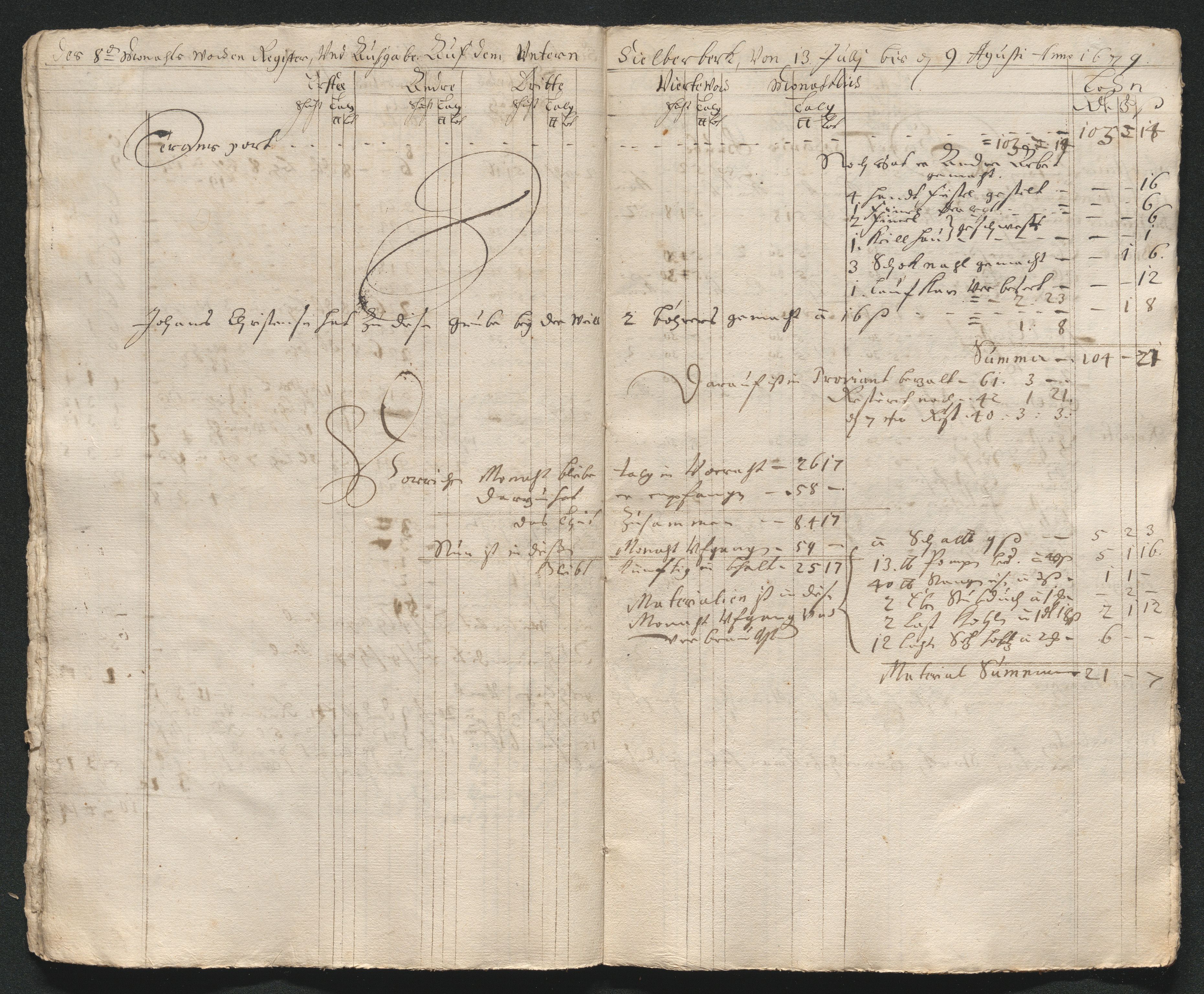 Kongsberg Sølvverk 1623-1816, AV/SAKO-EA-3135/001/D/Dc/Dcd/L0046: Utgiftsregnskap for gruver m.m., 1679, s. 13