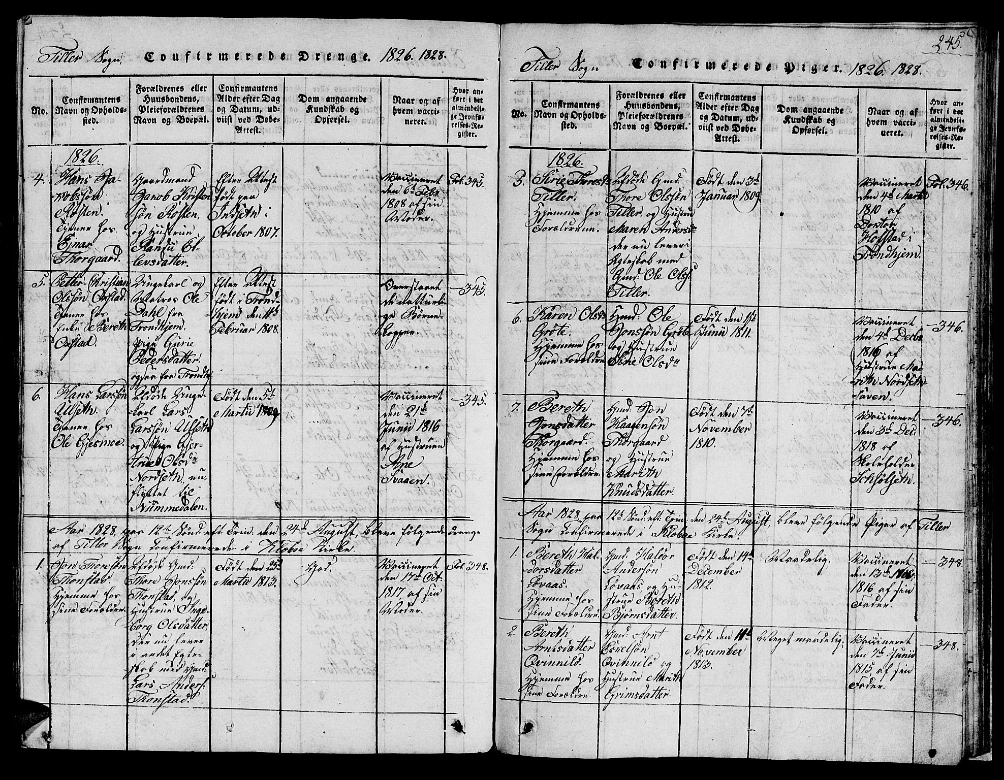 Ministerialprotokoller, klokkerbøker og fødselsregistre - Sør-Trøndelag, AV/SAT-A-1456/621/L0458: Klokkerbok nr. 621C01, 1816-1865, s. 245
