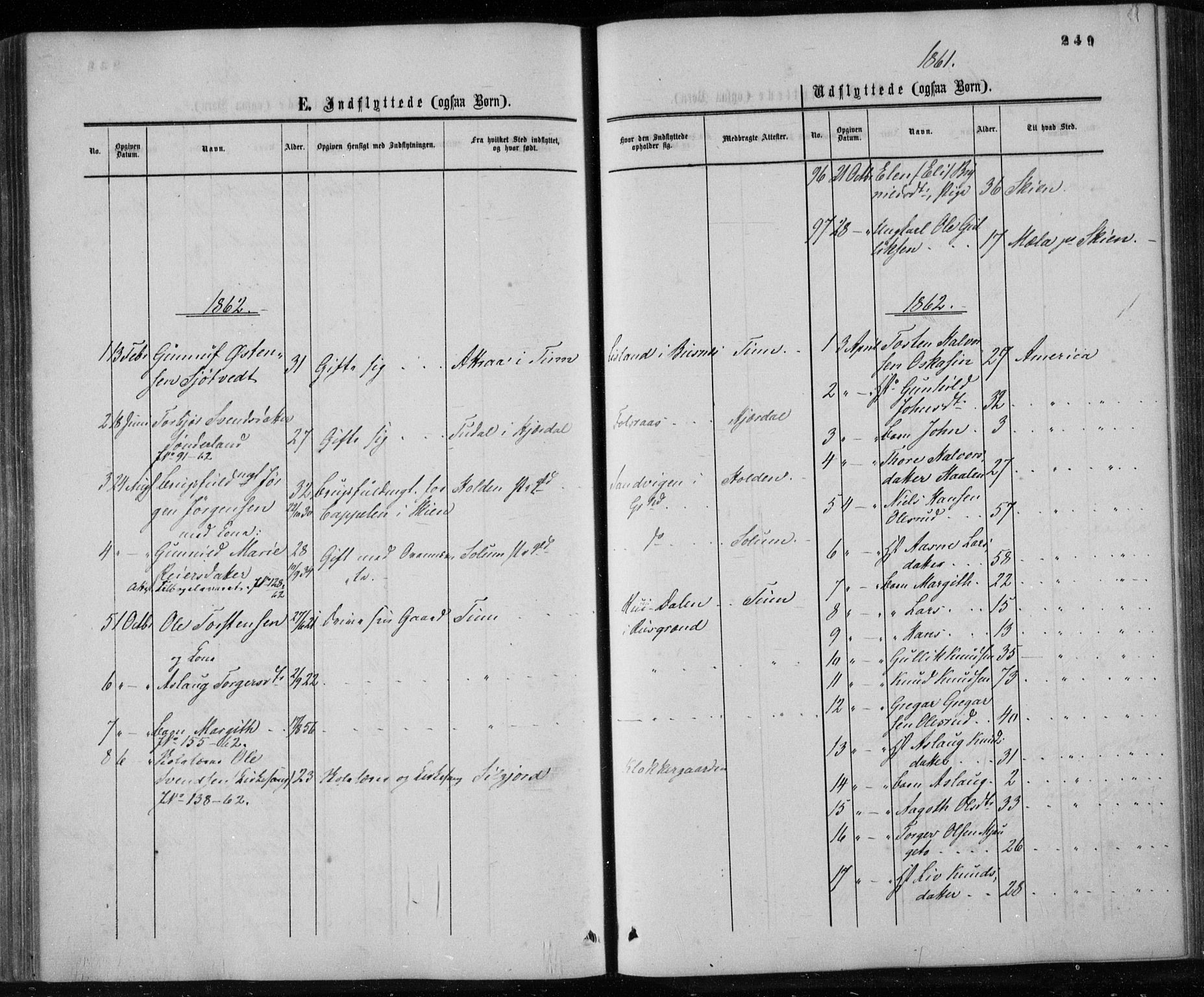 Gransherad kirkebøker, AV/SAKO-A-267/F/Fa/L0003: Ministerialbok nr. I 3, 1859-1870, s. 249