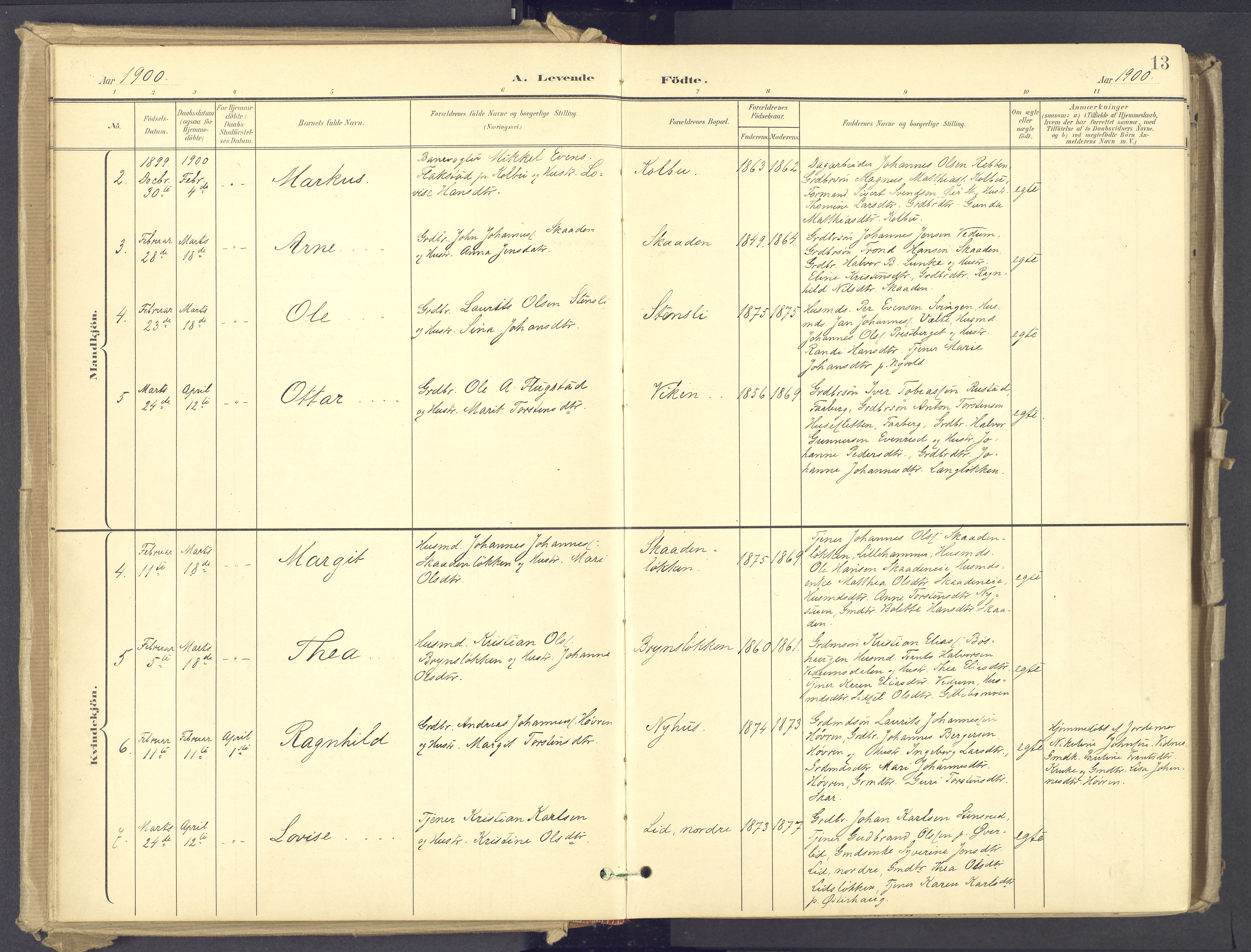 Øyer prestekontor, AV/SAH-PREST-084/H/Ha/Haa/L0012: Ministerialbok nr. 12, 1897-1920, s. 13