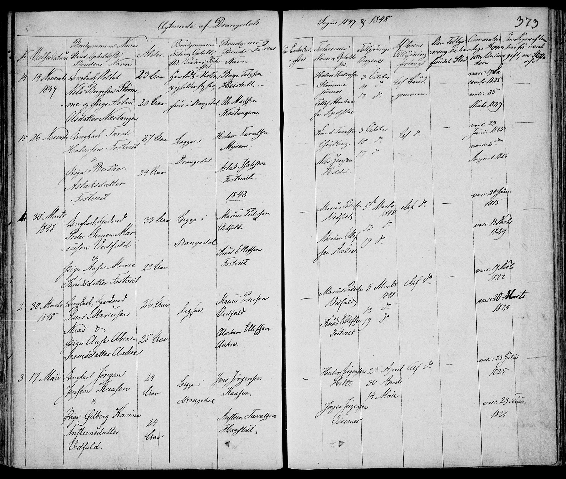 Drangedal kirkebøker, SAKO/A-258/F/Fa/L0007a: Ministerialbok nr. 7a, 1837-1856, s. 373