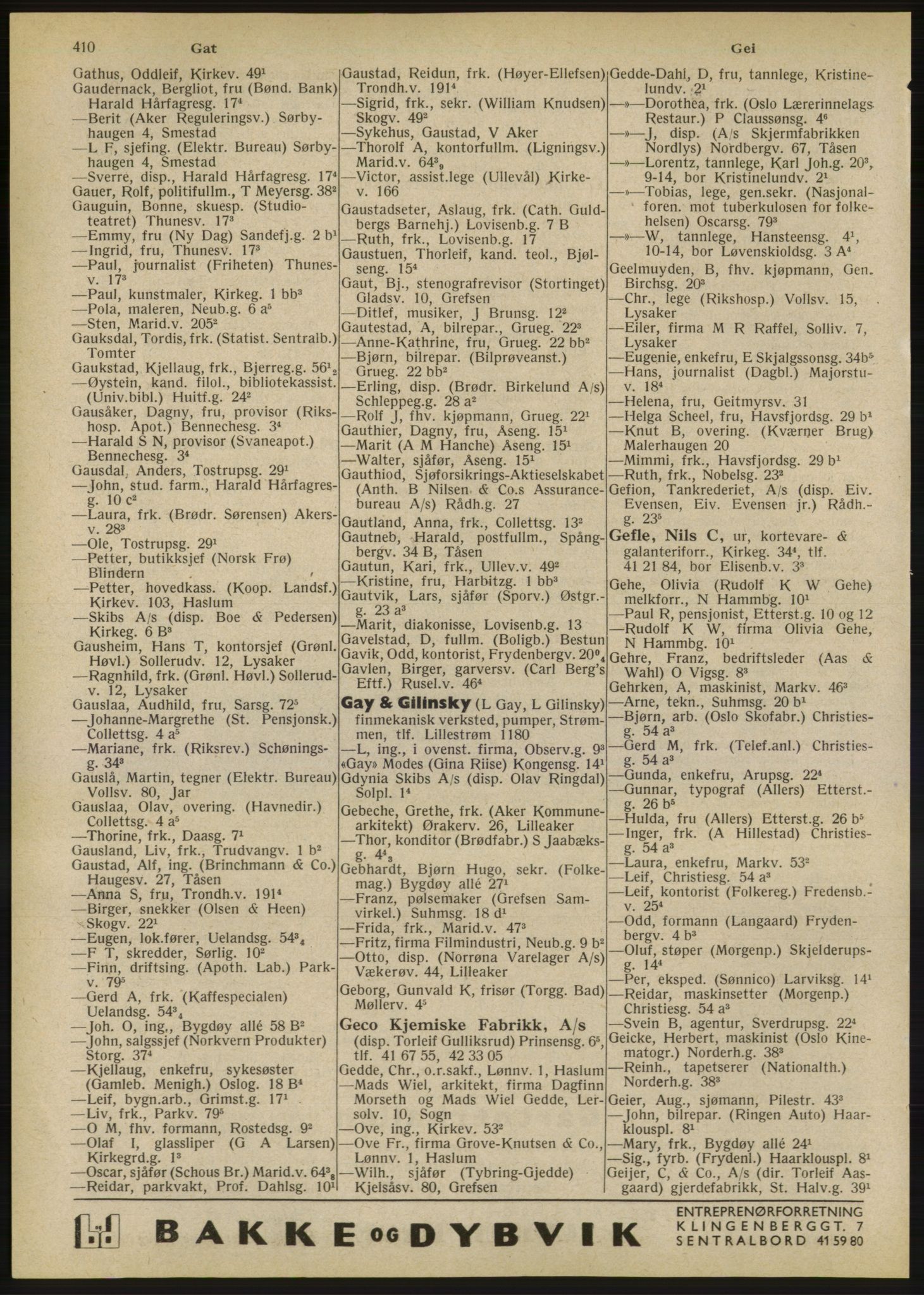 Kristiania/Oslo adressebok, PUBL/-, 1947, s. 410