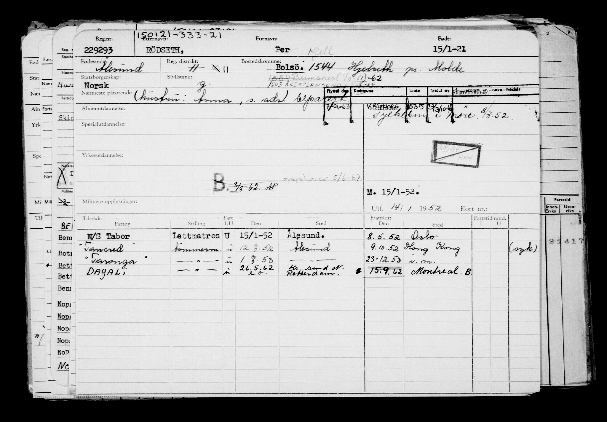 Direktoratet for sjømenn, AV/RA-S-3545/G/Gb/L0189: Hovedkort, 1921, s. 331