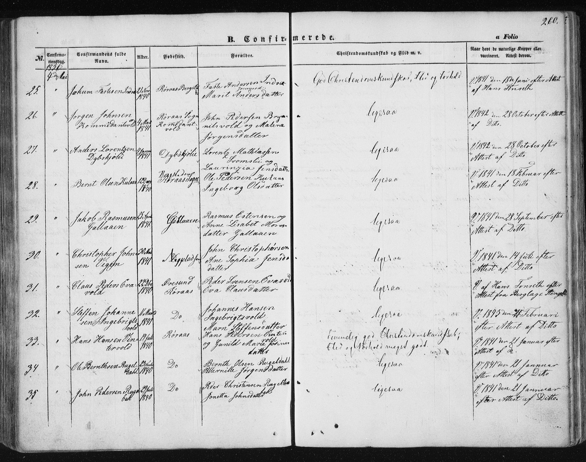 Ministerialprotokoller, klokkerbøker og fødselsregistre - Sør-Trøndelag, SAT/A-1456/681/L0931: Ministerialbok nr. 681A09, 1845-1859, s. 260