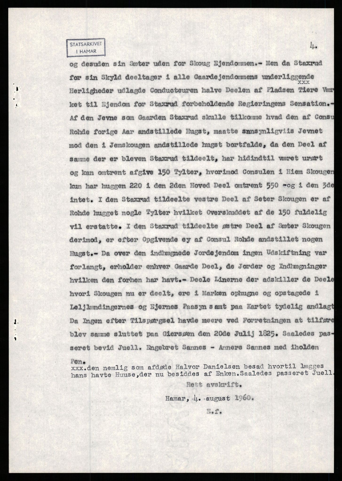 Avskriftssamlingen ved Statsarkivet i Hamar, AV/SAH-AVSKRIFT-001/G/Gd/L0002: Avskrifter fra landmålerprotokoll for Solør og Østerdalen (Juell), 1824-1837