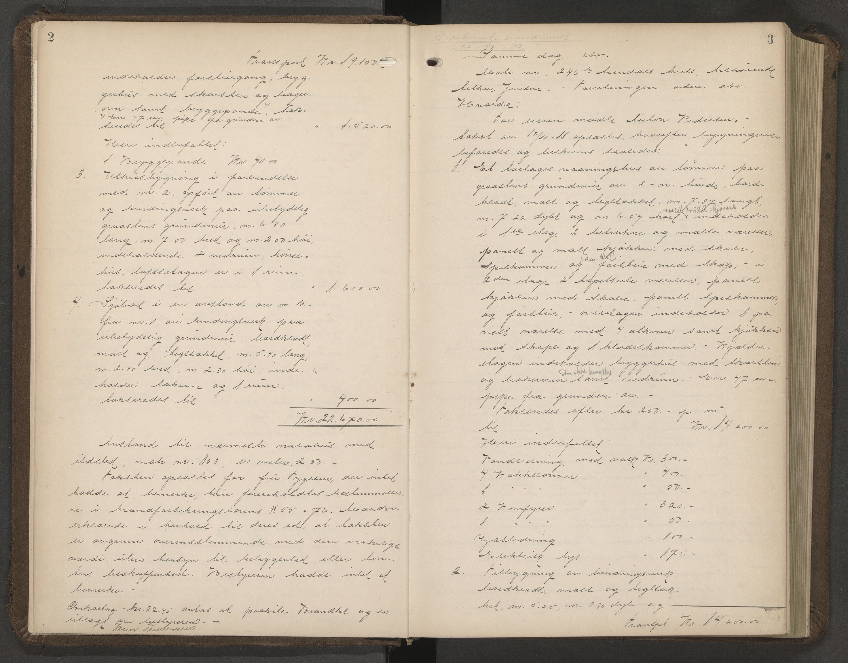 Norges Brannkasse Arendal, AV/SAK-2241-0002/F/Fa/L0031: Branntakstprotokoll nr. 29 med matrikkelnummerregister, 1923-1929