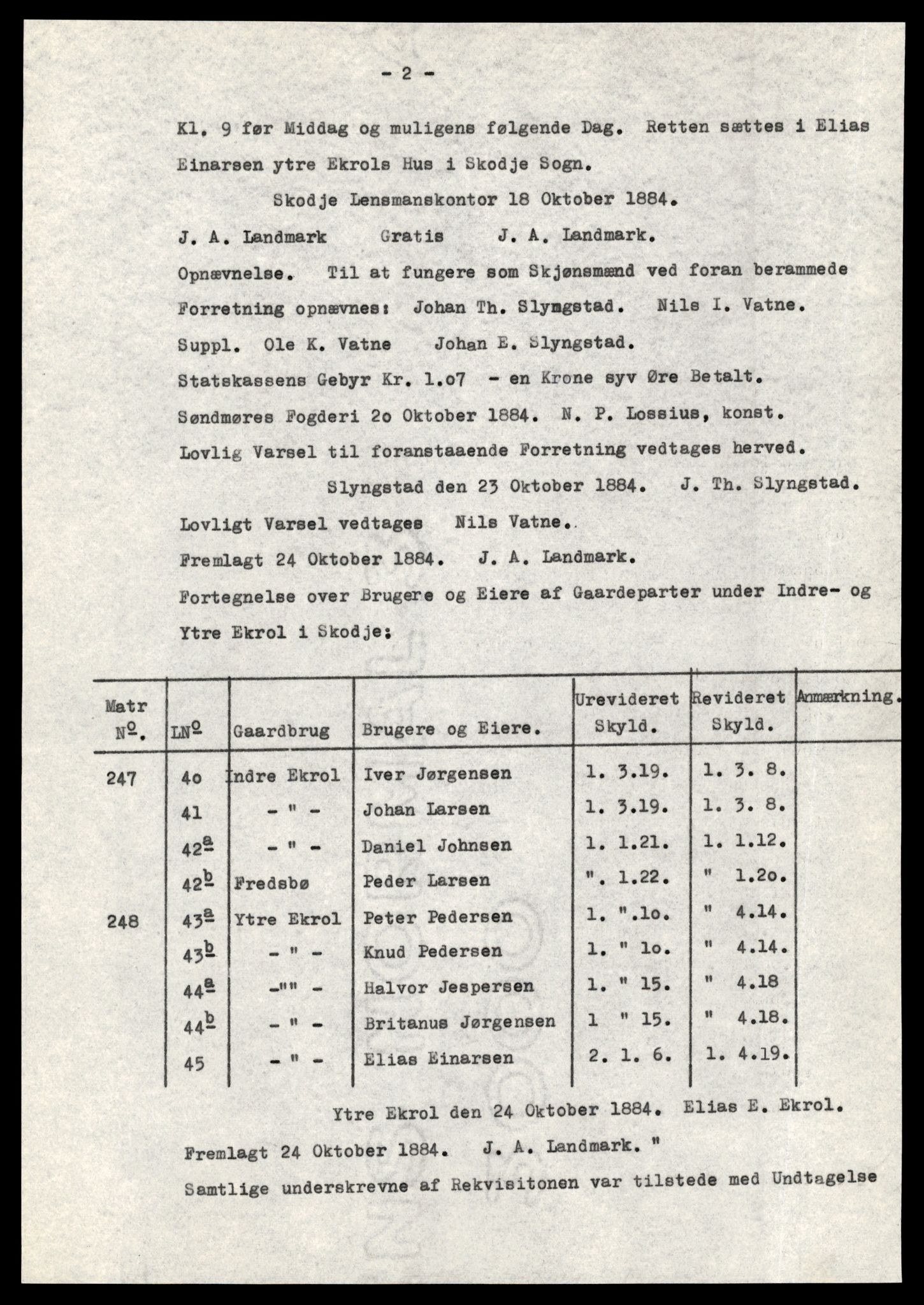 Statsarkivet i Trondheim, AV/SAT-A-4183/J/Jb/L0033: Pantebok 20, 1884-1887