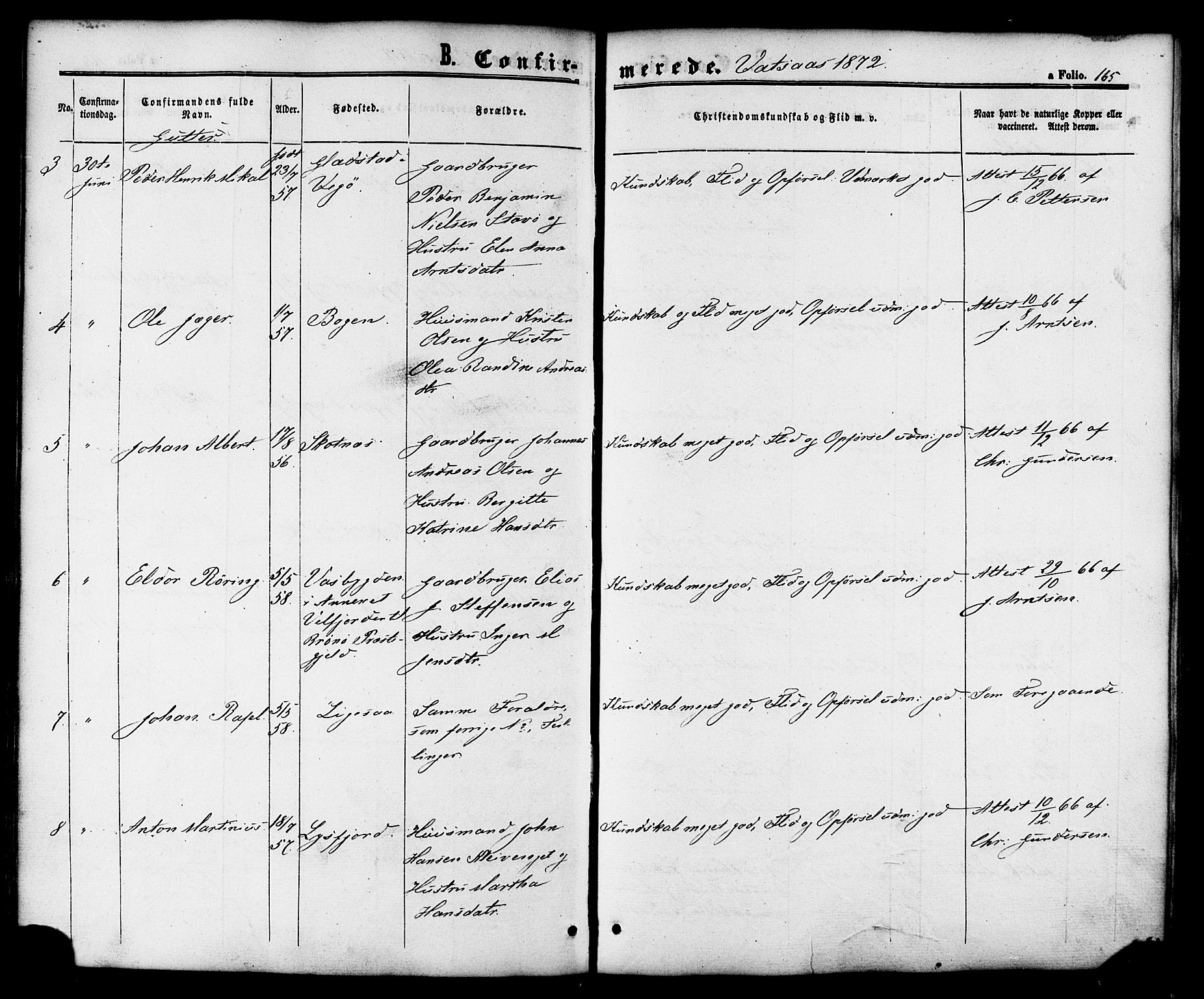 Ministerialprotokoller, klokkerbøker og fødselsregistre - Nordland, AV/SAT-A-1459/810/L0146: Ministerialbok nr. 810A08 /1, 1862-1874, s. 165