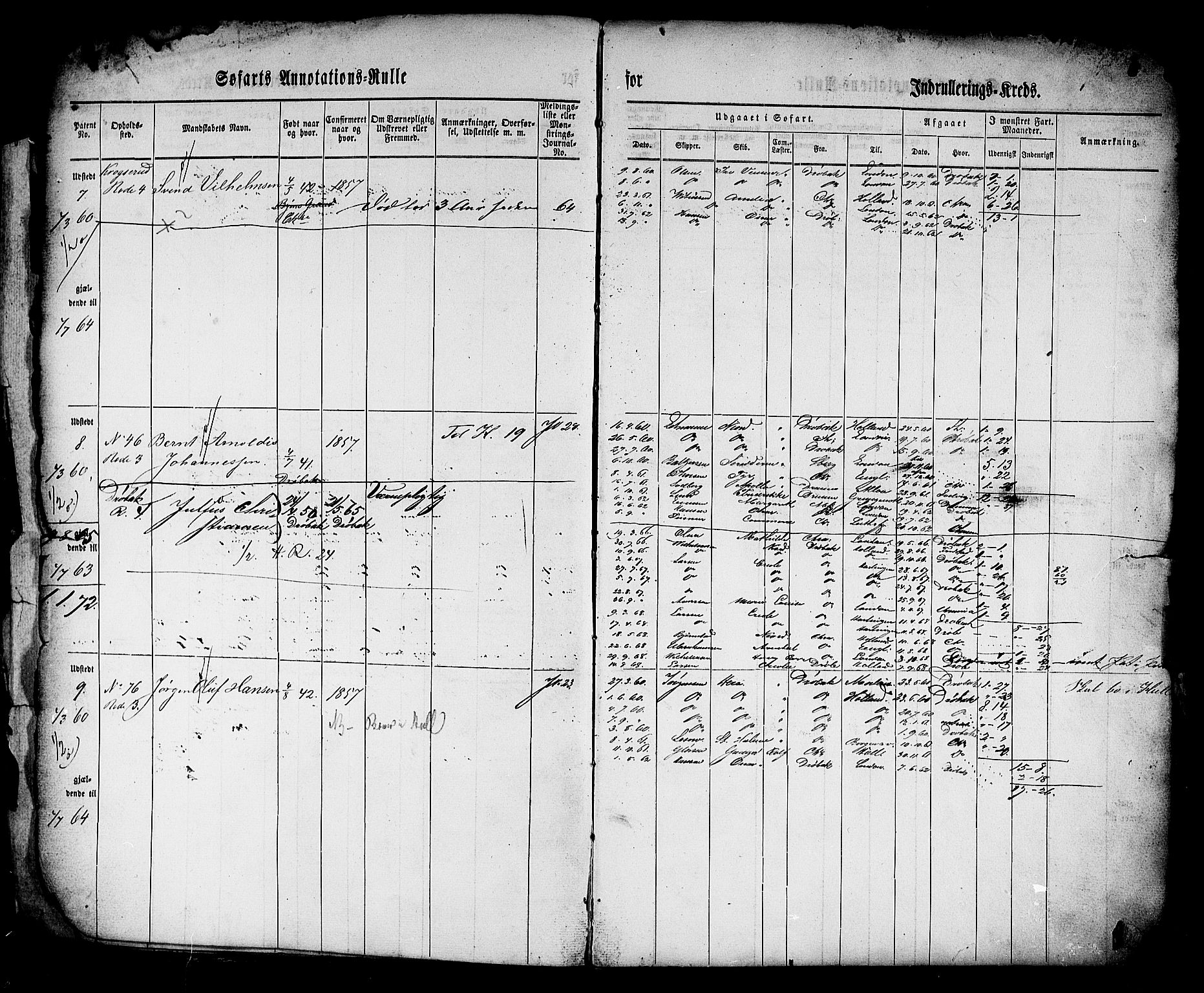 Drøbak mønstringskontor, AV/SAO-A-10569f/F/Fc/Fca/L0001: Patent nr. 1-273, 1860, s. 5