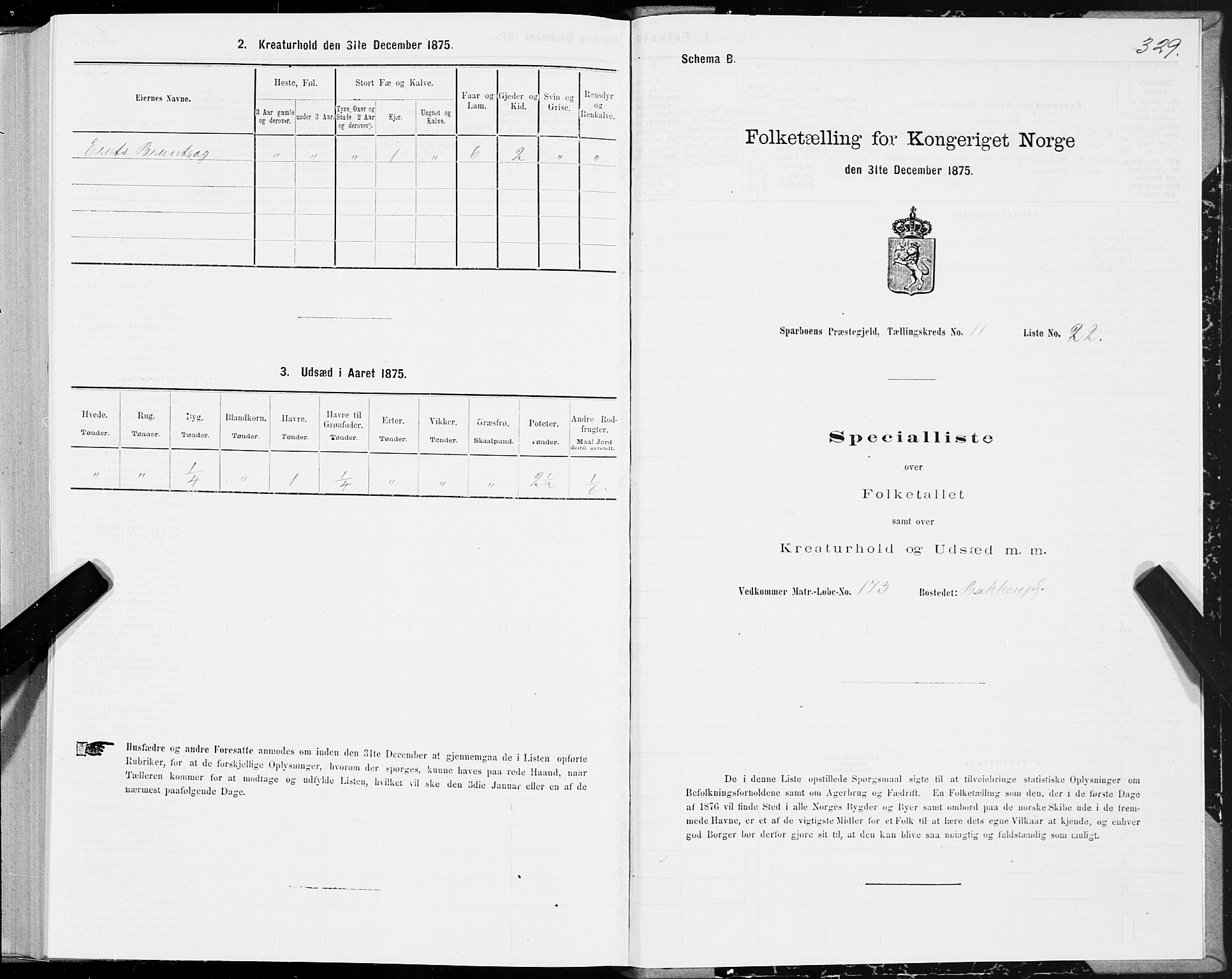 SAT, Folketelling 1875 for 1731P Sparbu prestegjeld, 1875, s. 4329