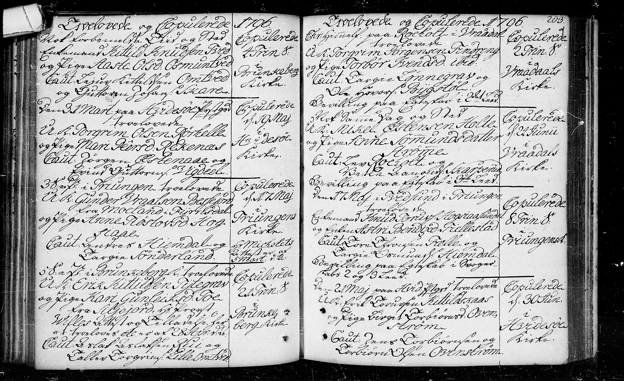Kviteseid kirkebøker, SAKO/A-276/F/Fa/L0003: Ministerialbok nr. I 3, 1787-1799, s. 203